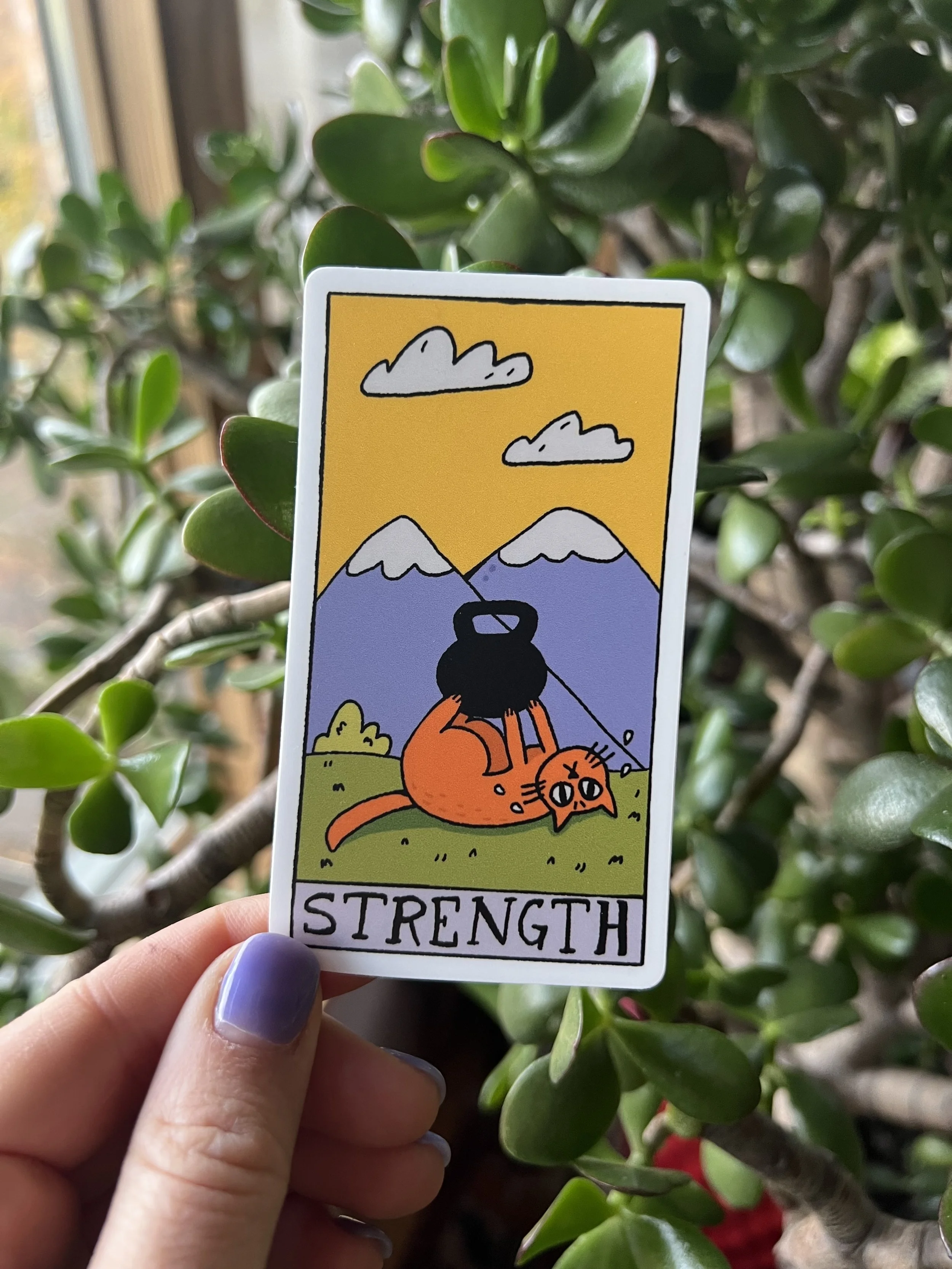 Strength Cat Tarot Sticker