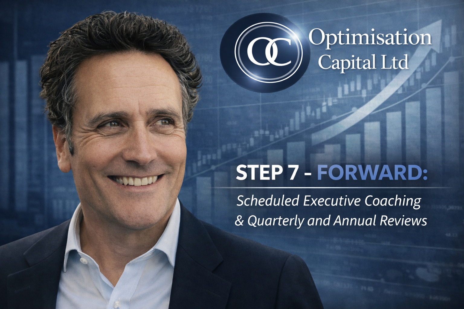 Step 7 - FORWARD - Schedule business and executive coaching , with quarterly &amp; yearly reviews