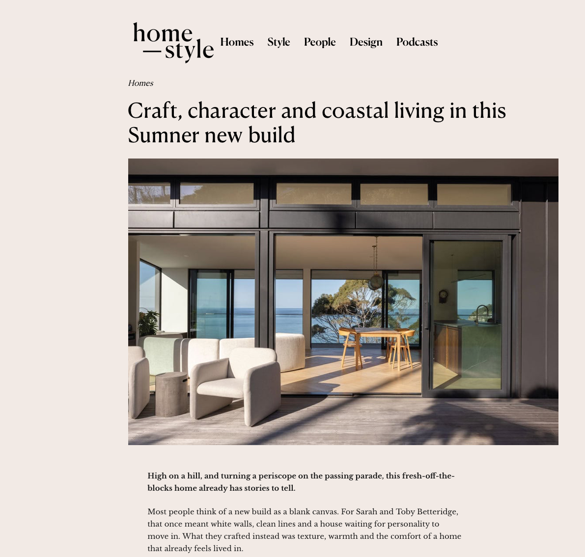Craft, character and coastal living in this new Sumner build