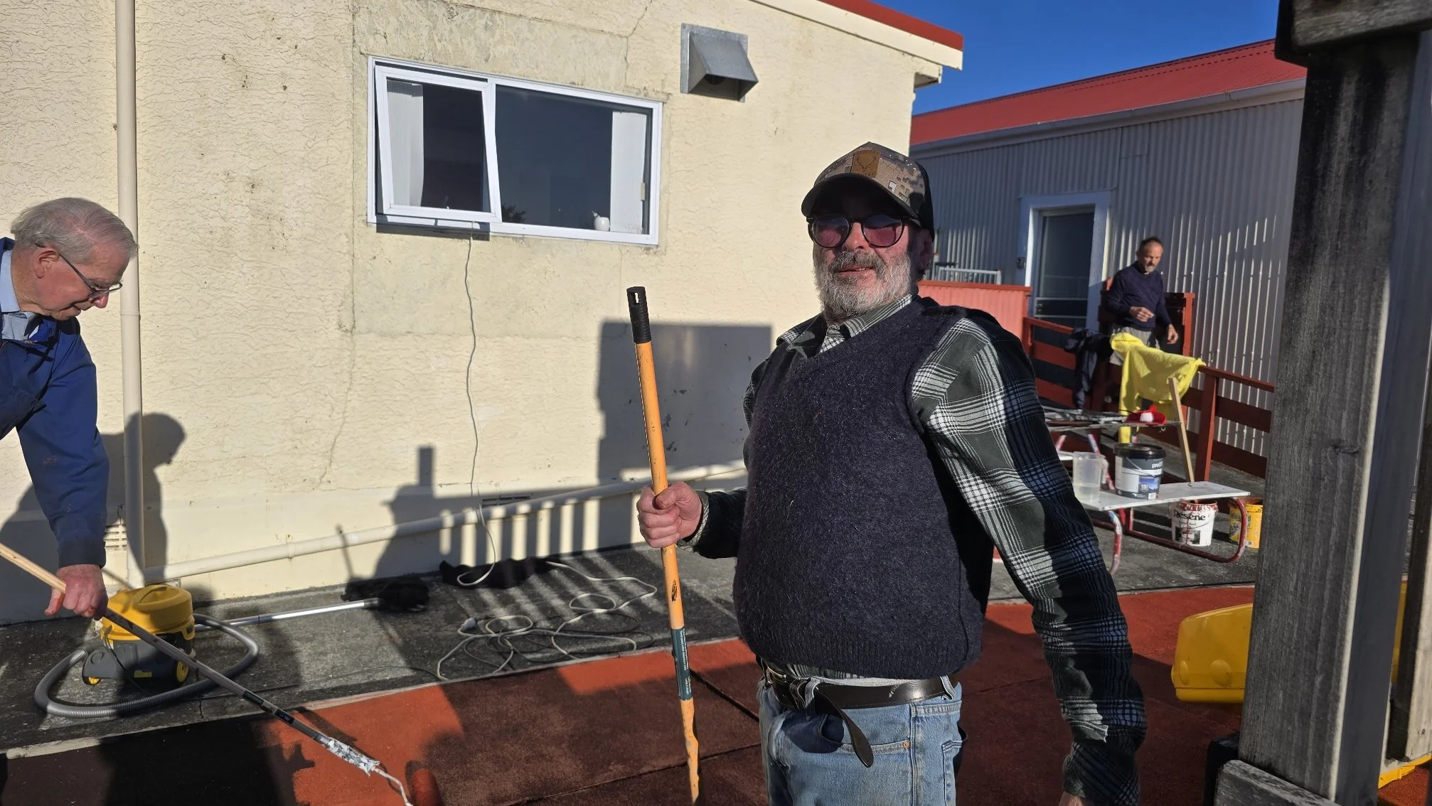 Hard at work painting