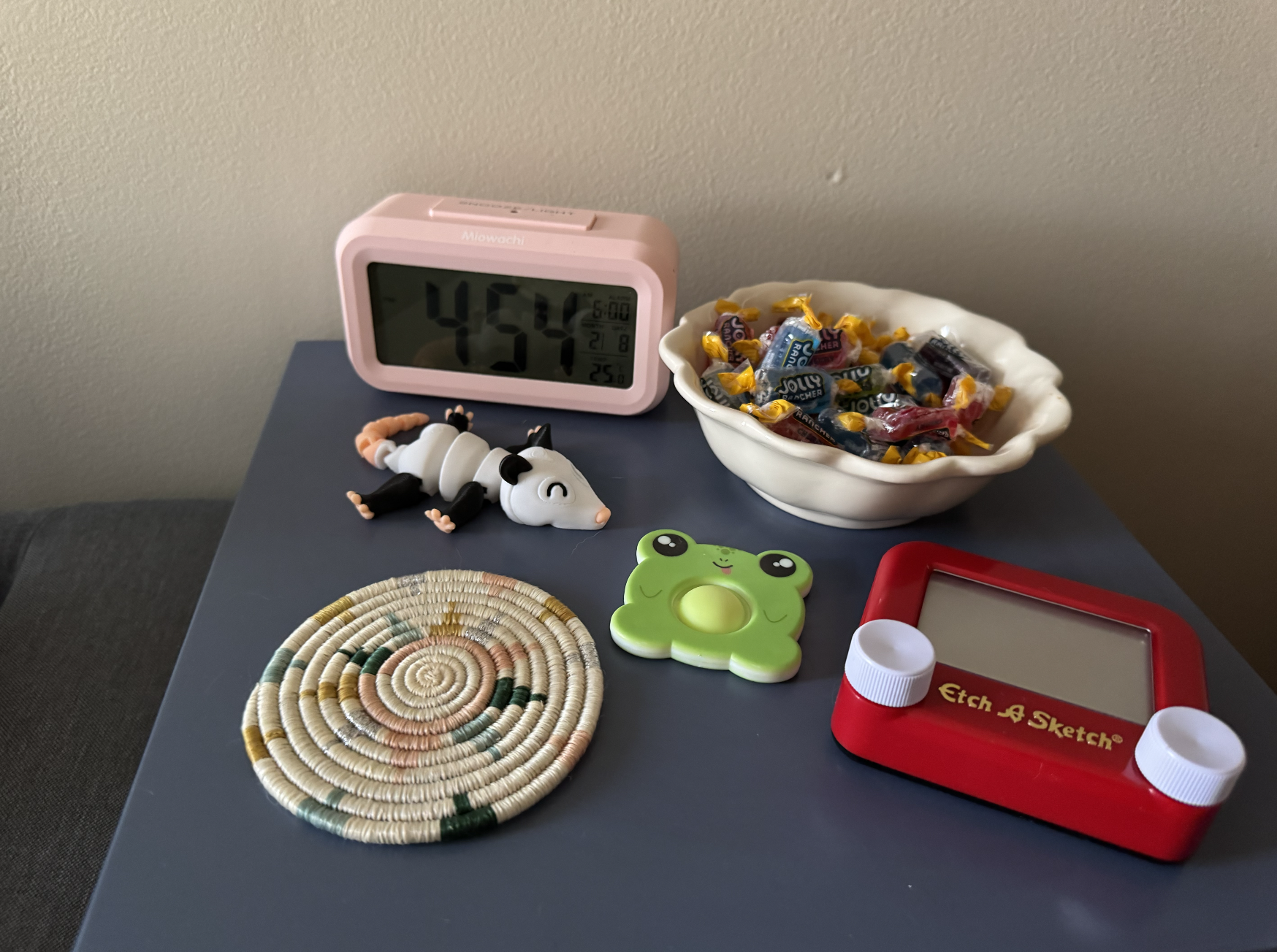 Little comforts like fidgets and candy to help you settle in and feel at ease.