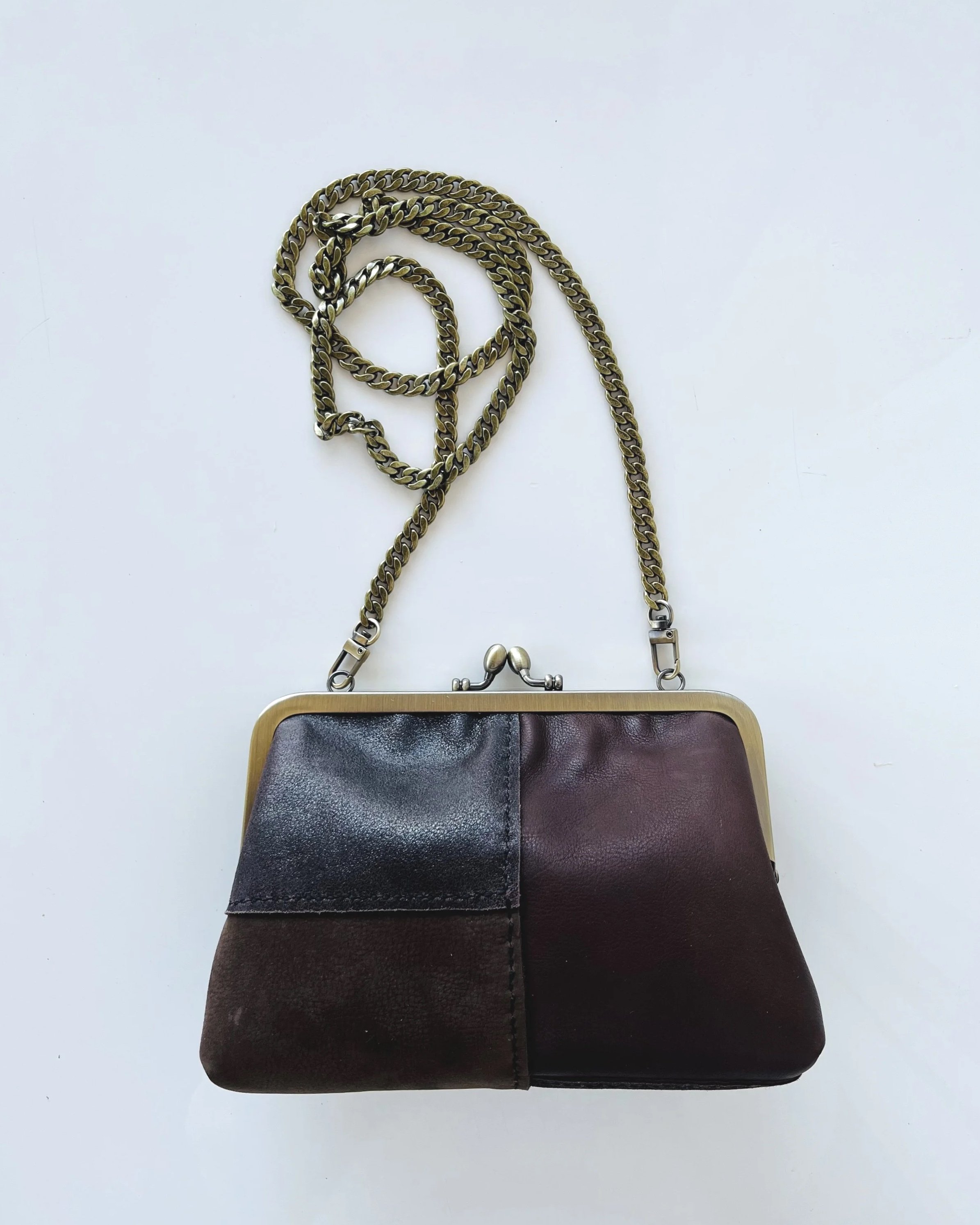 Brown & Black discarded leather bits