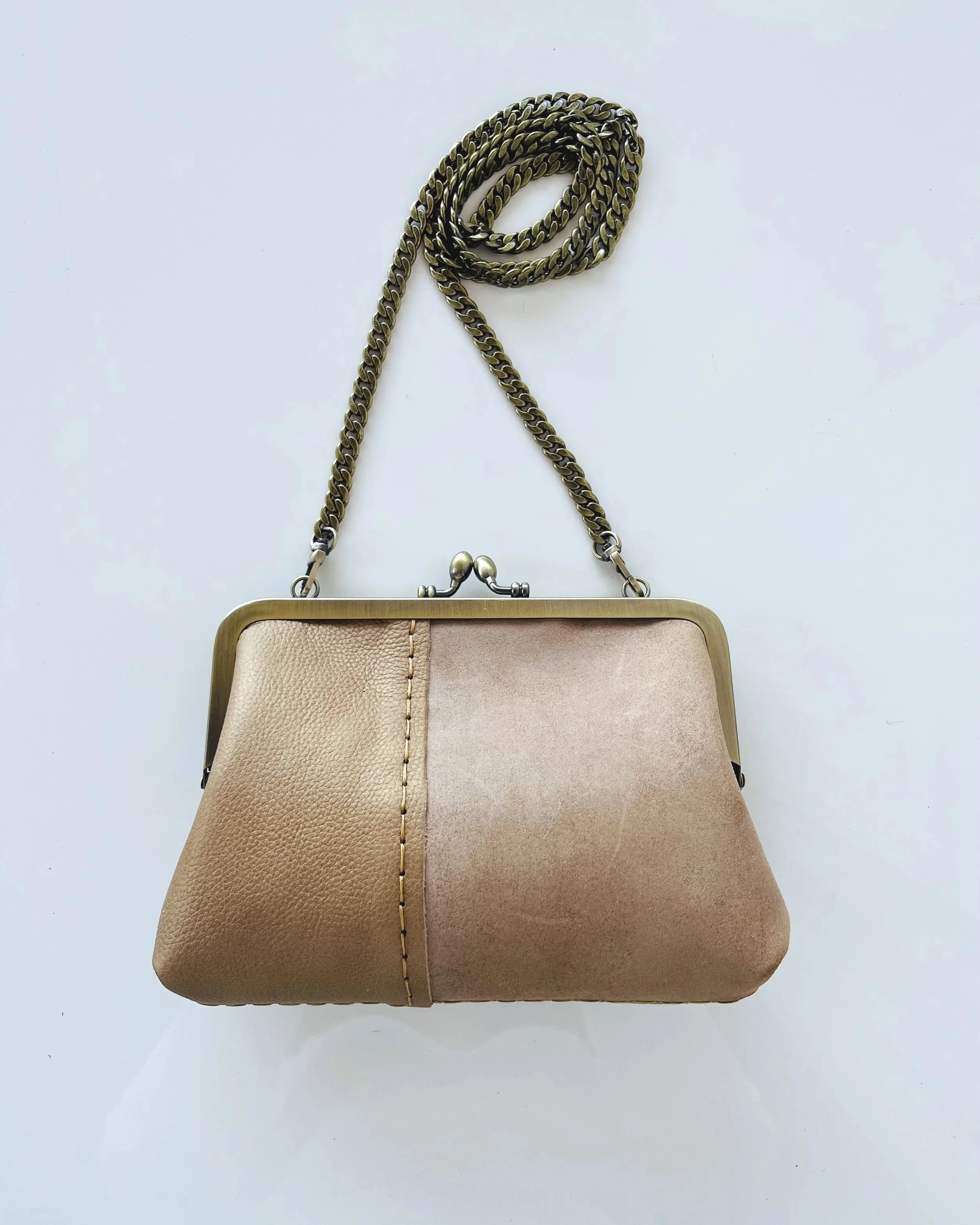 Tan discarded leather bits