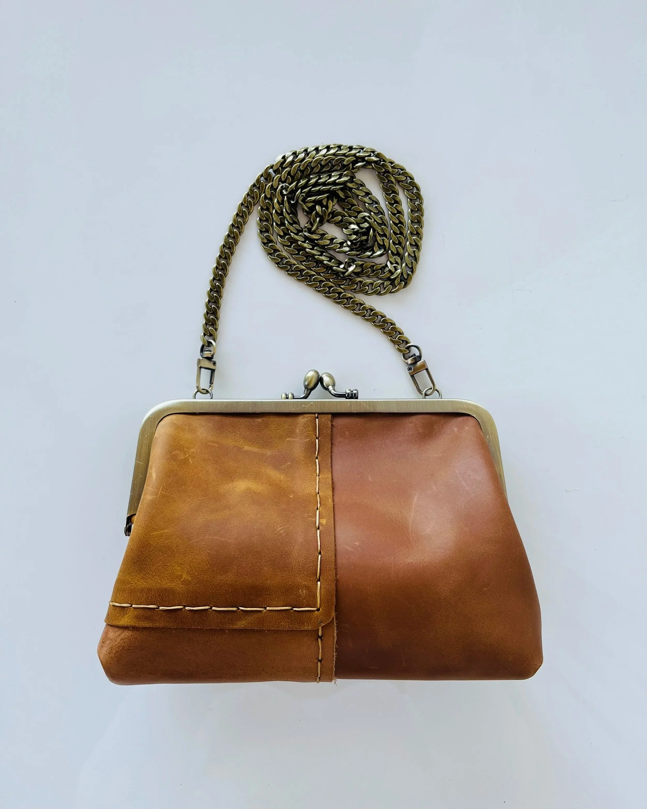 Lt Cognac discarded leather bits