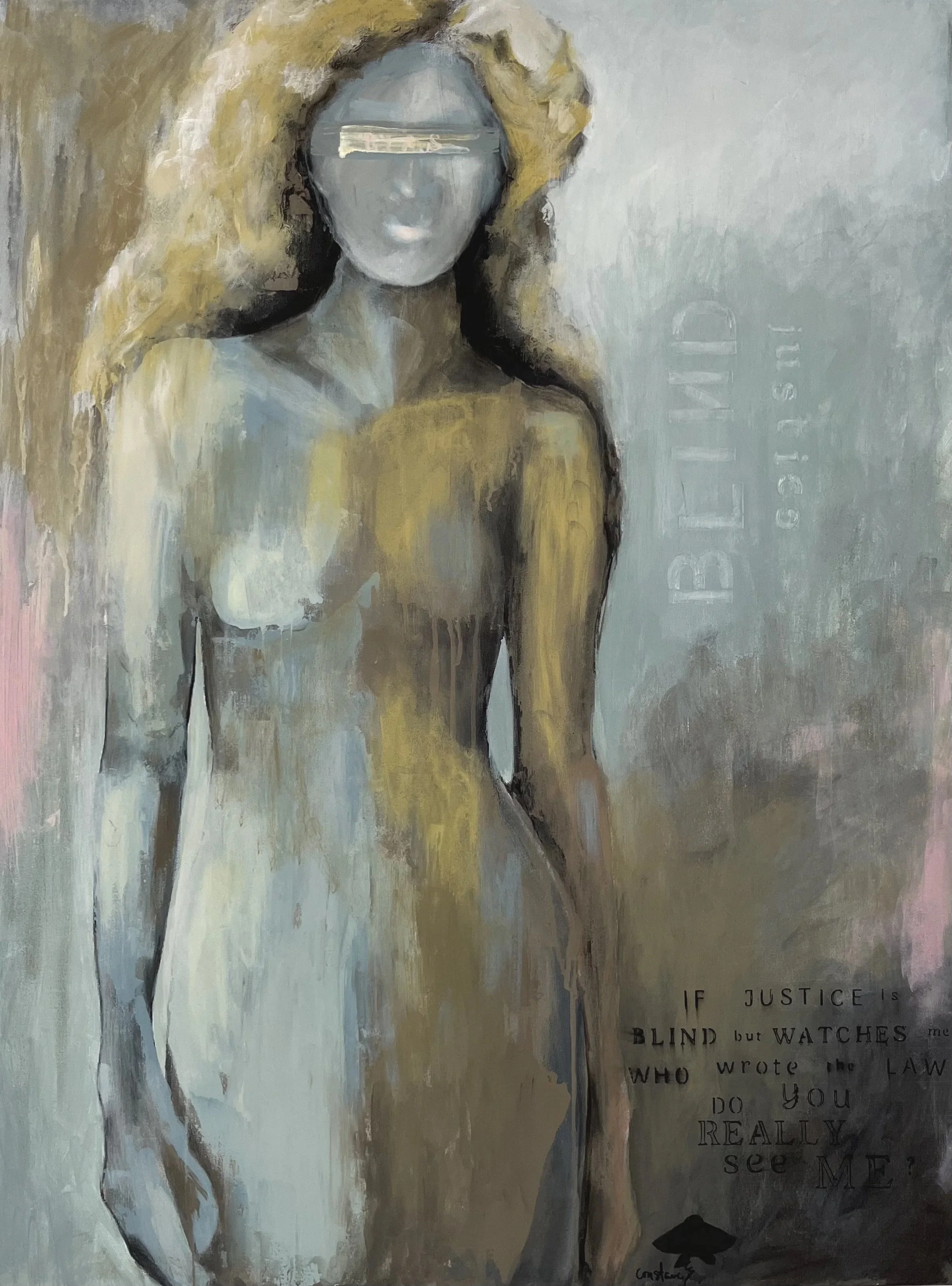 BROWN, BLACK & BLUE (30x40)