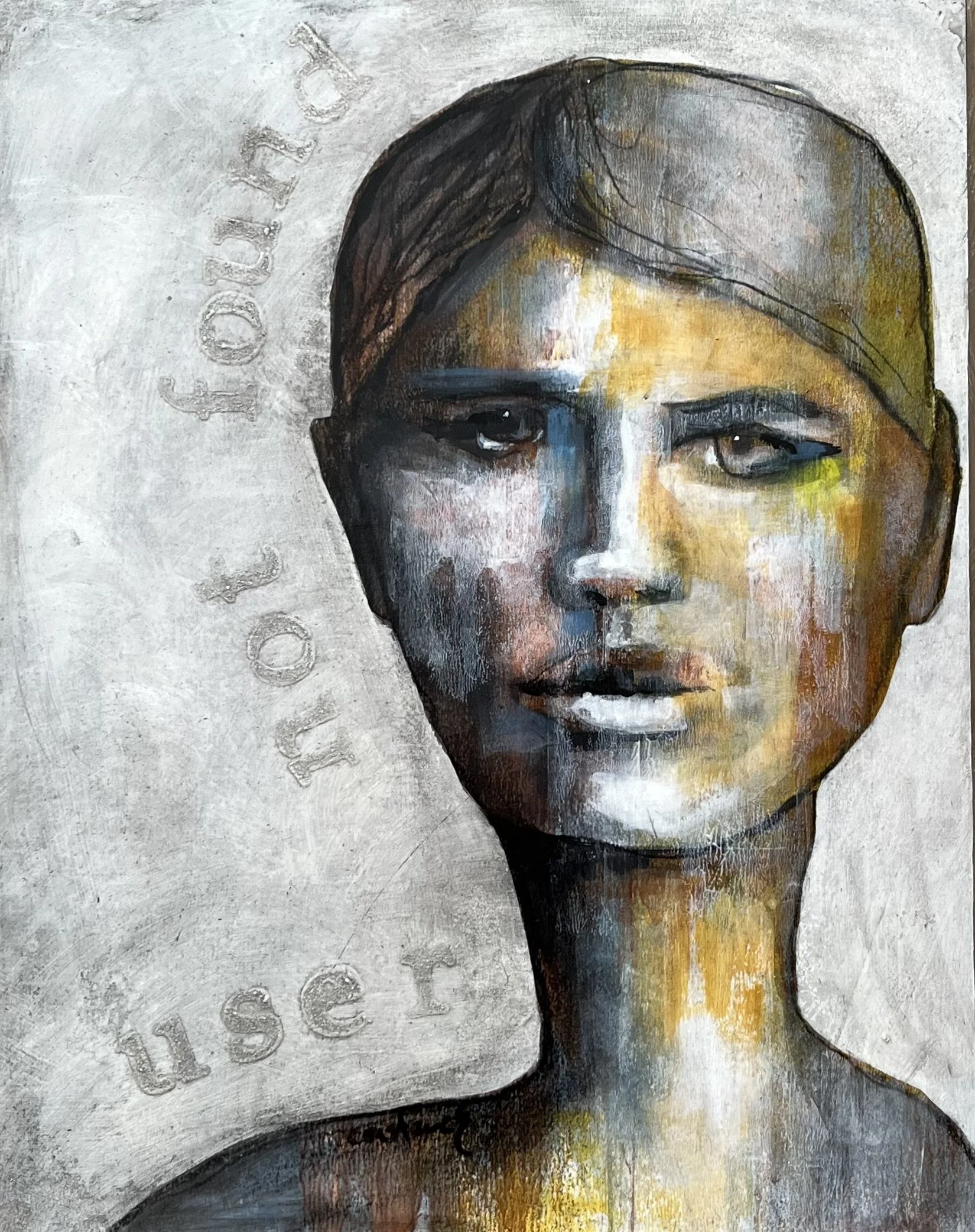 USER NOT FOUND (11x14) paper on wood