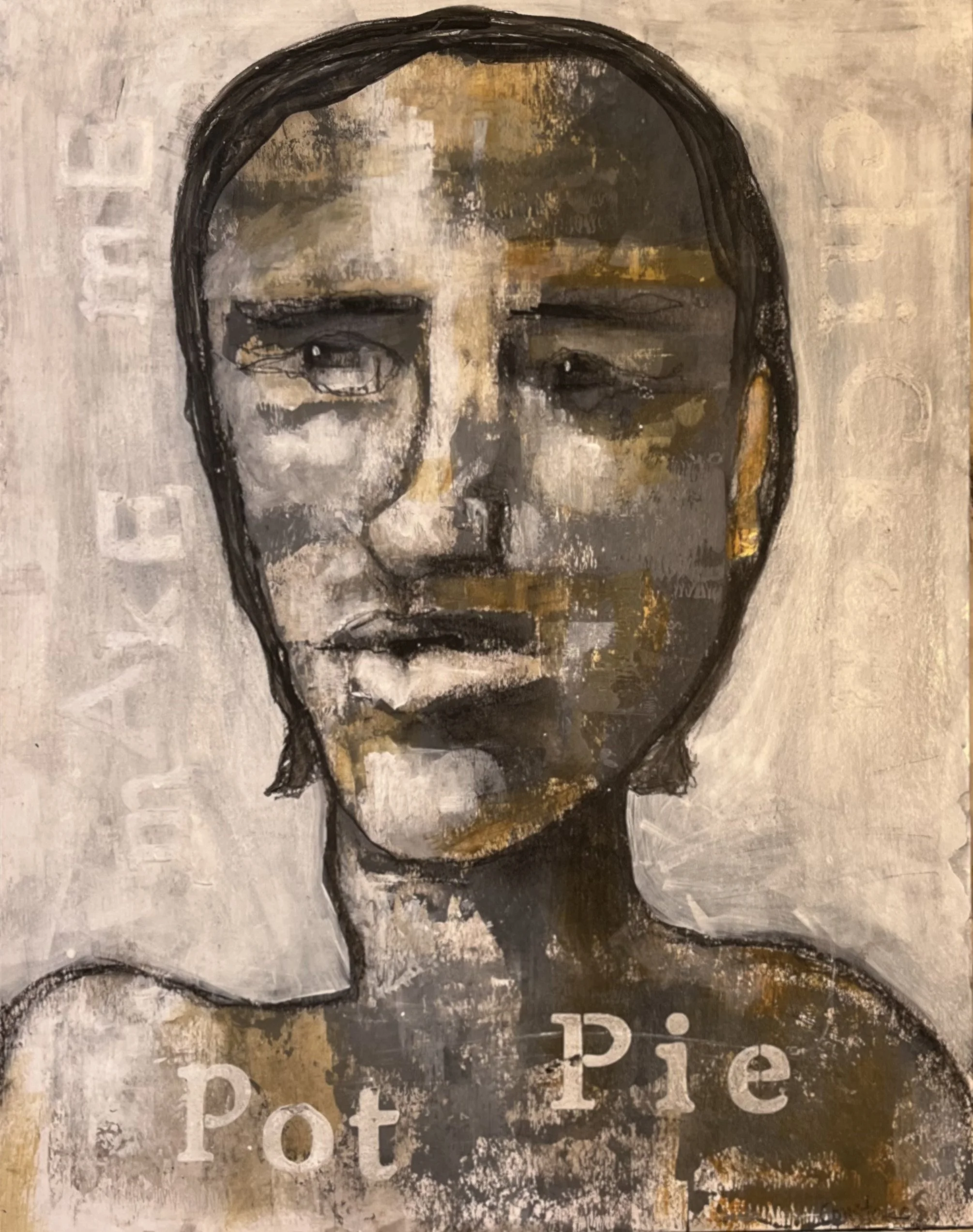 MAKE ME CHICKEN POT PIE (11x14) paper on wood