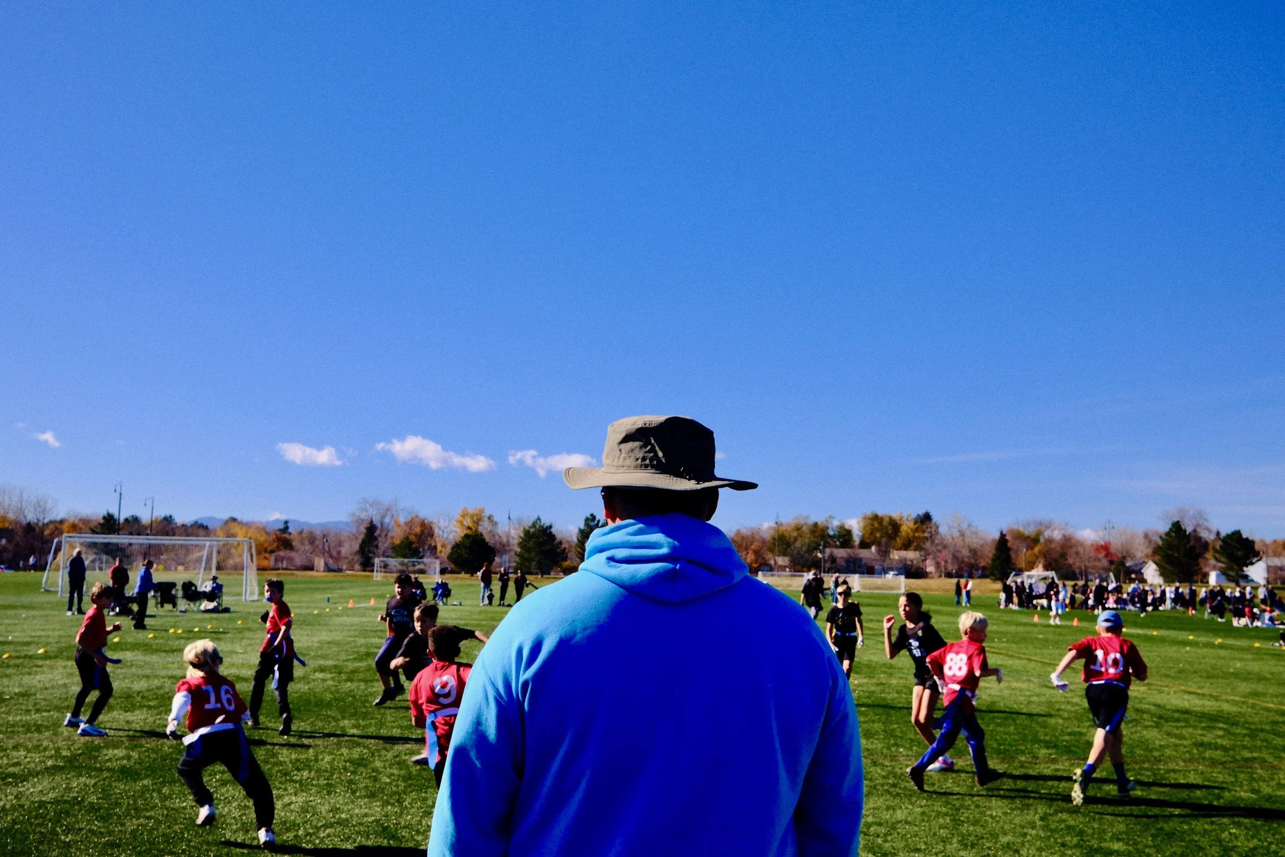 BestPlay Sports volunteer coach with players