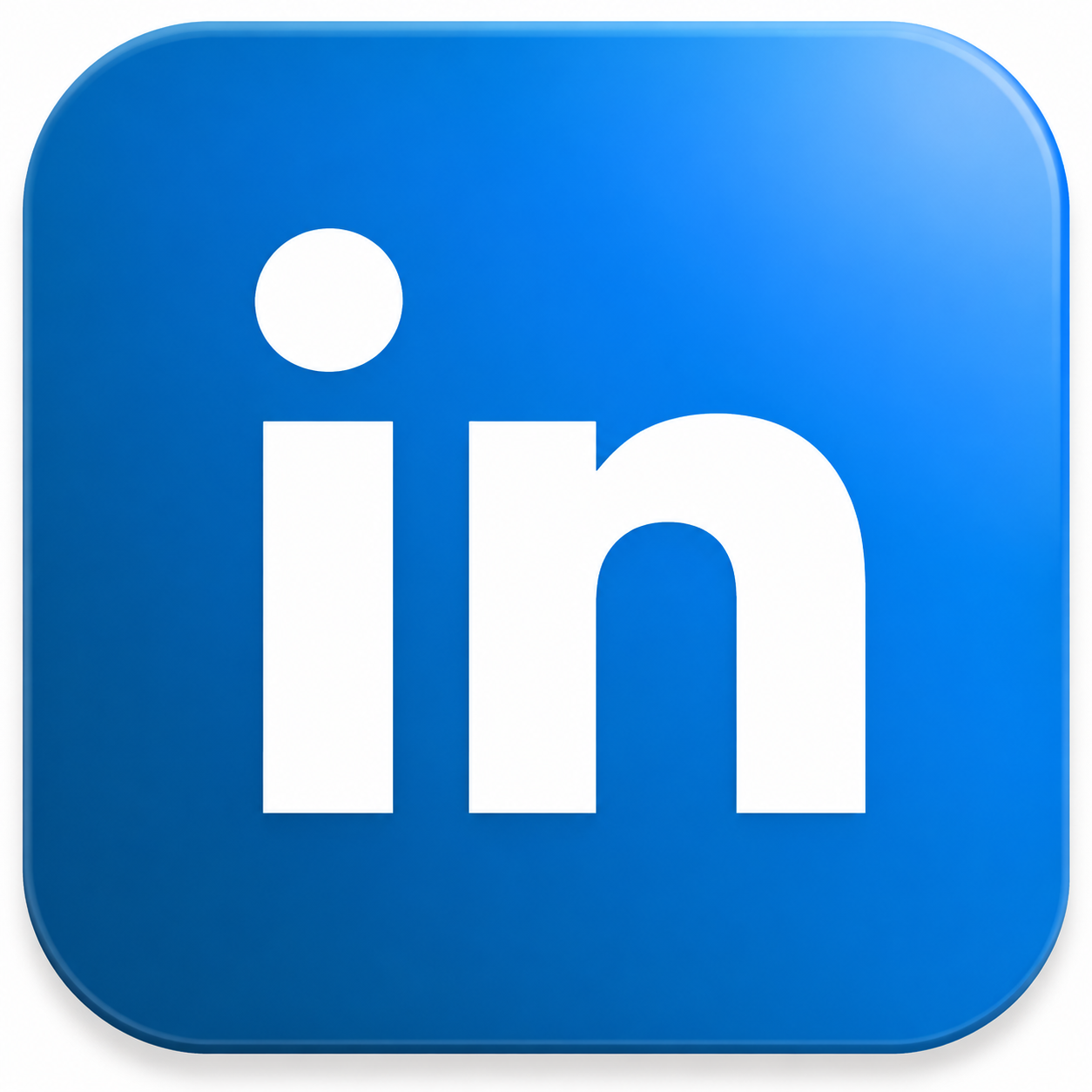 LinkedIn logo with a blue background and white lowercase 'in'