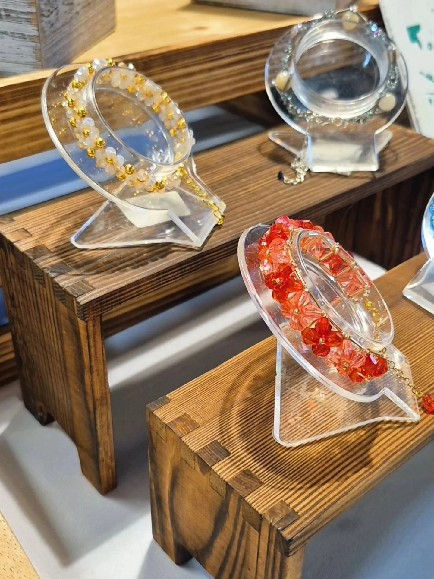 Winter is for fancy sparkles ✨ 
Hand crafted bracelets and more. 
Catch me today 10-2 at @kinshipcafe.kc or shop online via the link in my bio. #wearperiphery