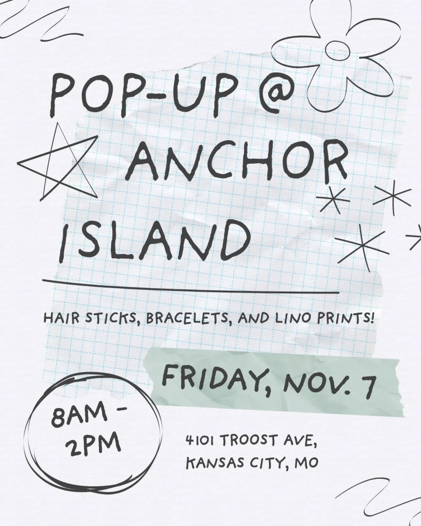 Mark your calendar! 🗓️ 
I'm returning to where I had my VERY FIRST pop up, woot woot!! 🎉 
Come see me next Friday, Nov. 7 at @anchorislandcoffee from 8-2 (ish) with brand new stock! 
As always, 100% handmade, no resell ever. I'll always have some n