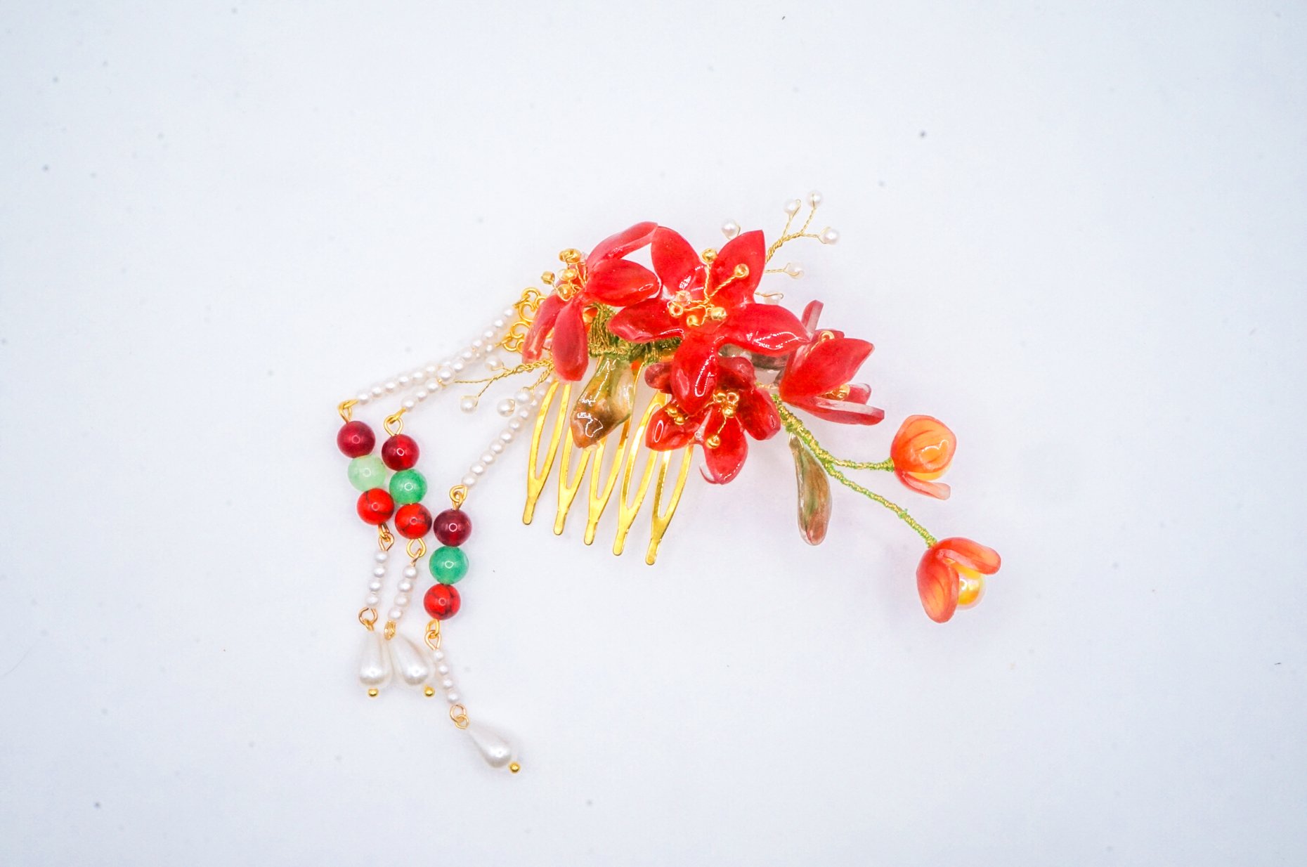 Red Lily Haircomb