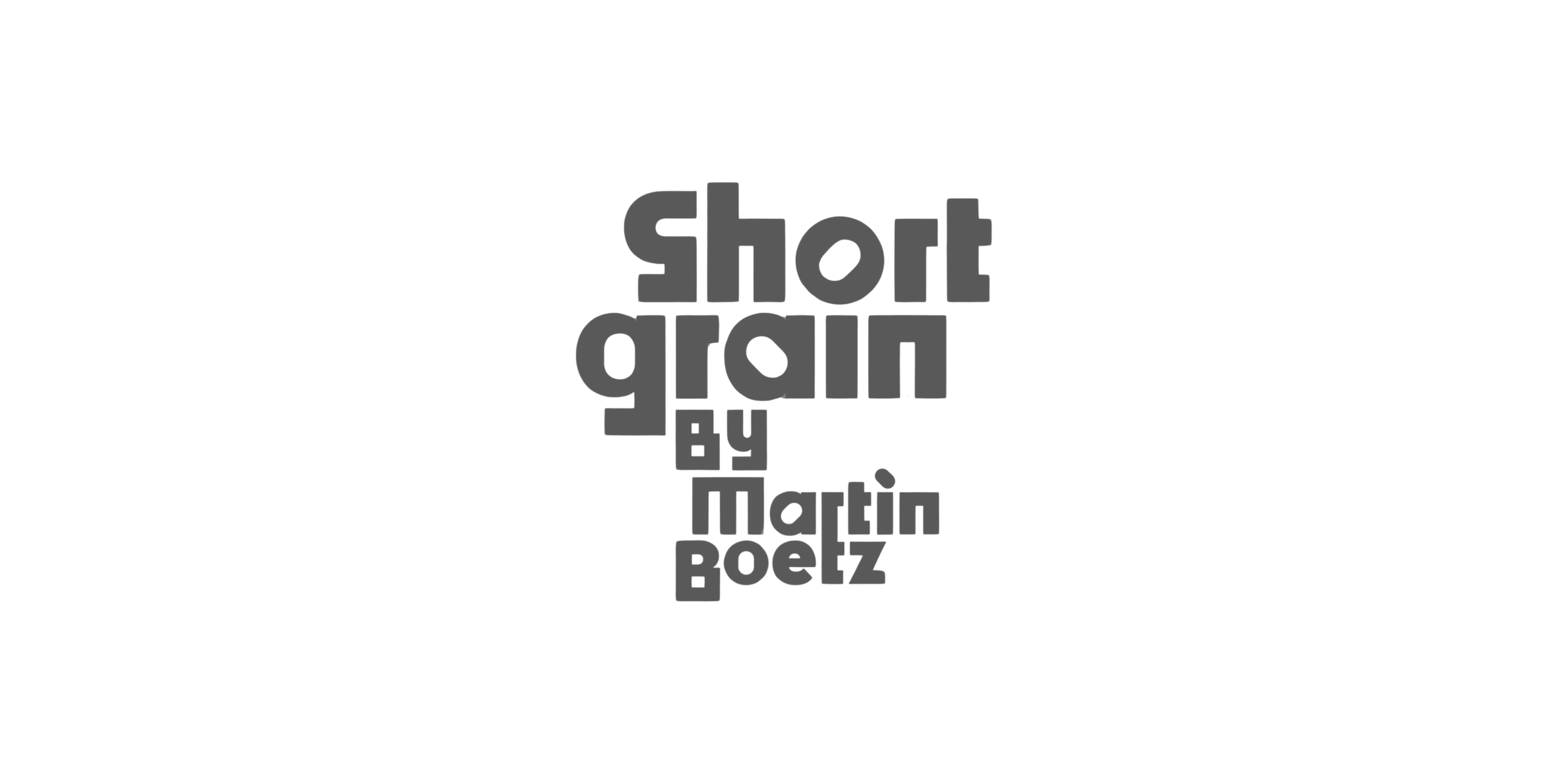 The title card for "Short Gain by Martin Boetz" features black background with stylized gray text arranged vertically, with the author's name at the bottom.