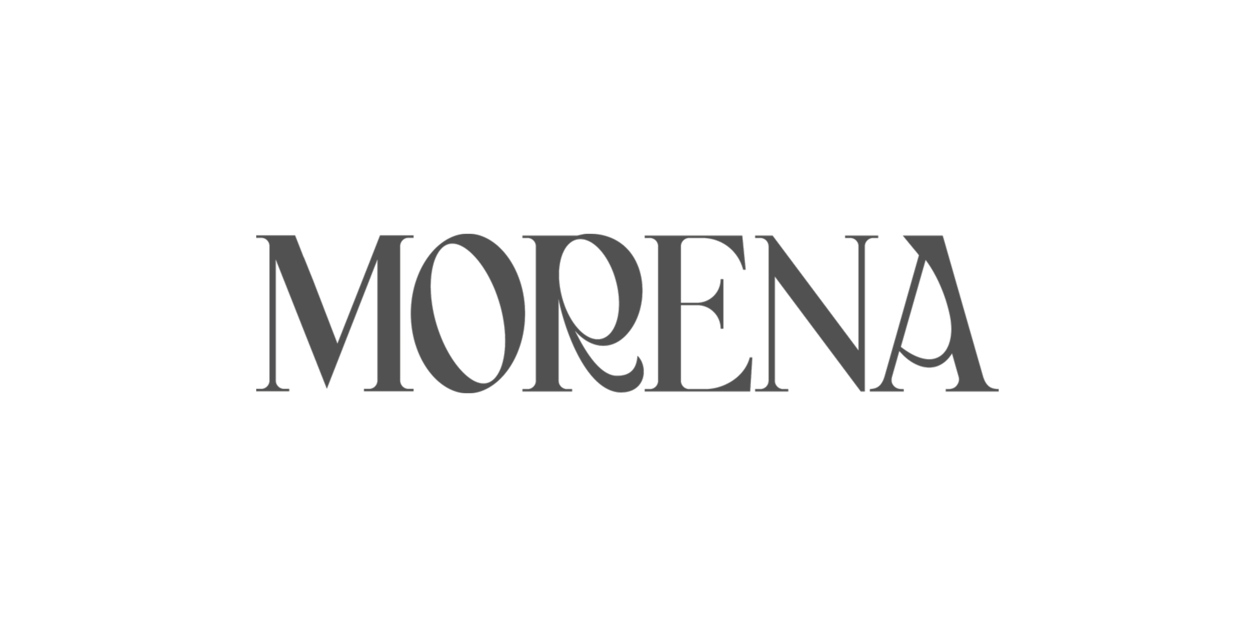 Stylized Morena logo in gray text on a black background.