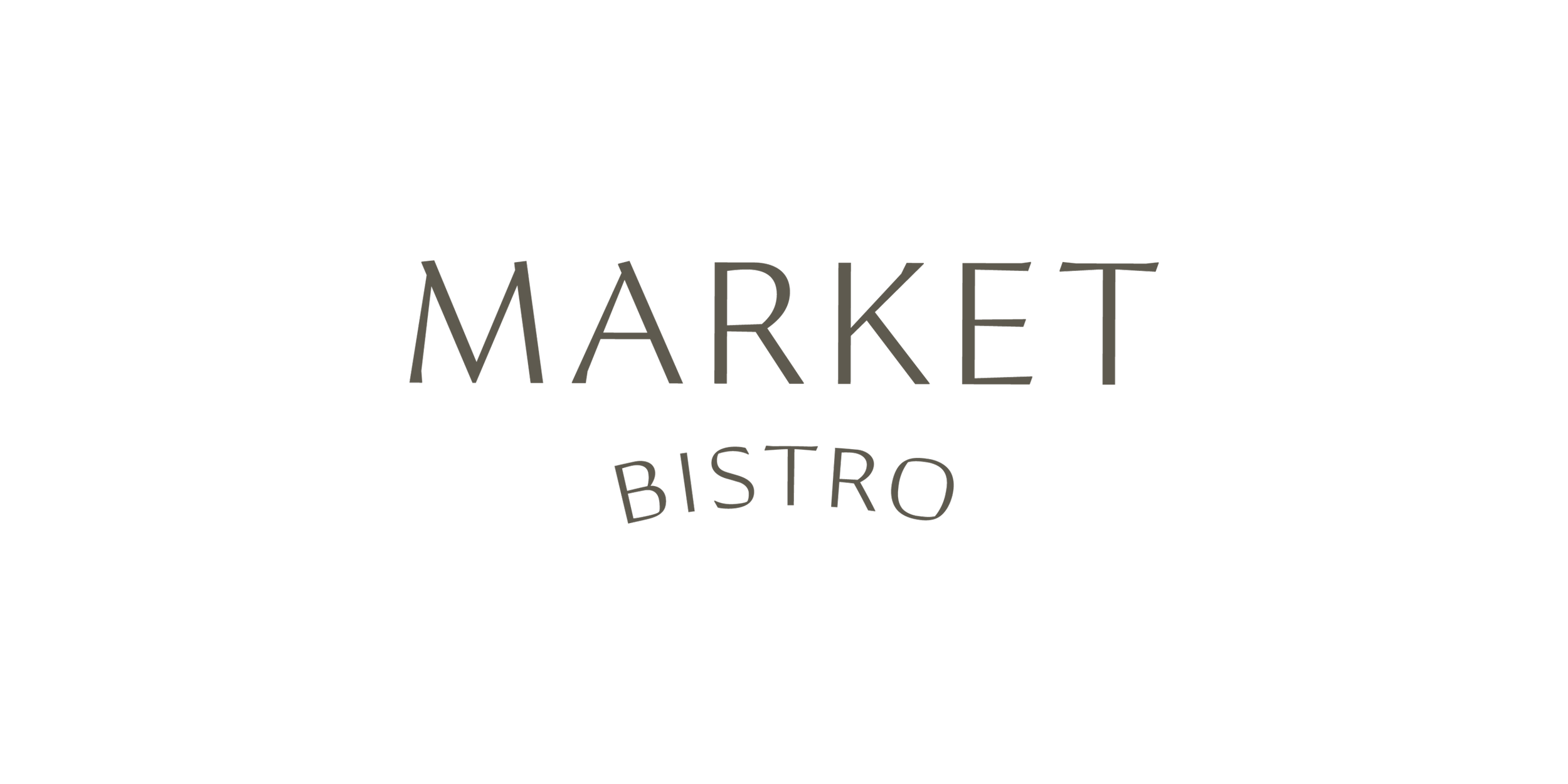 Market Bistro logo with the words 'Market' in large font and 'Bistro' below in a curved arrangement.