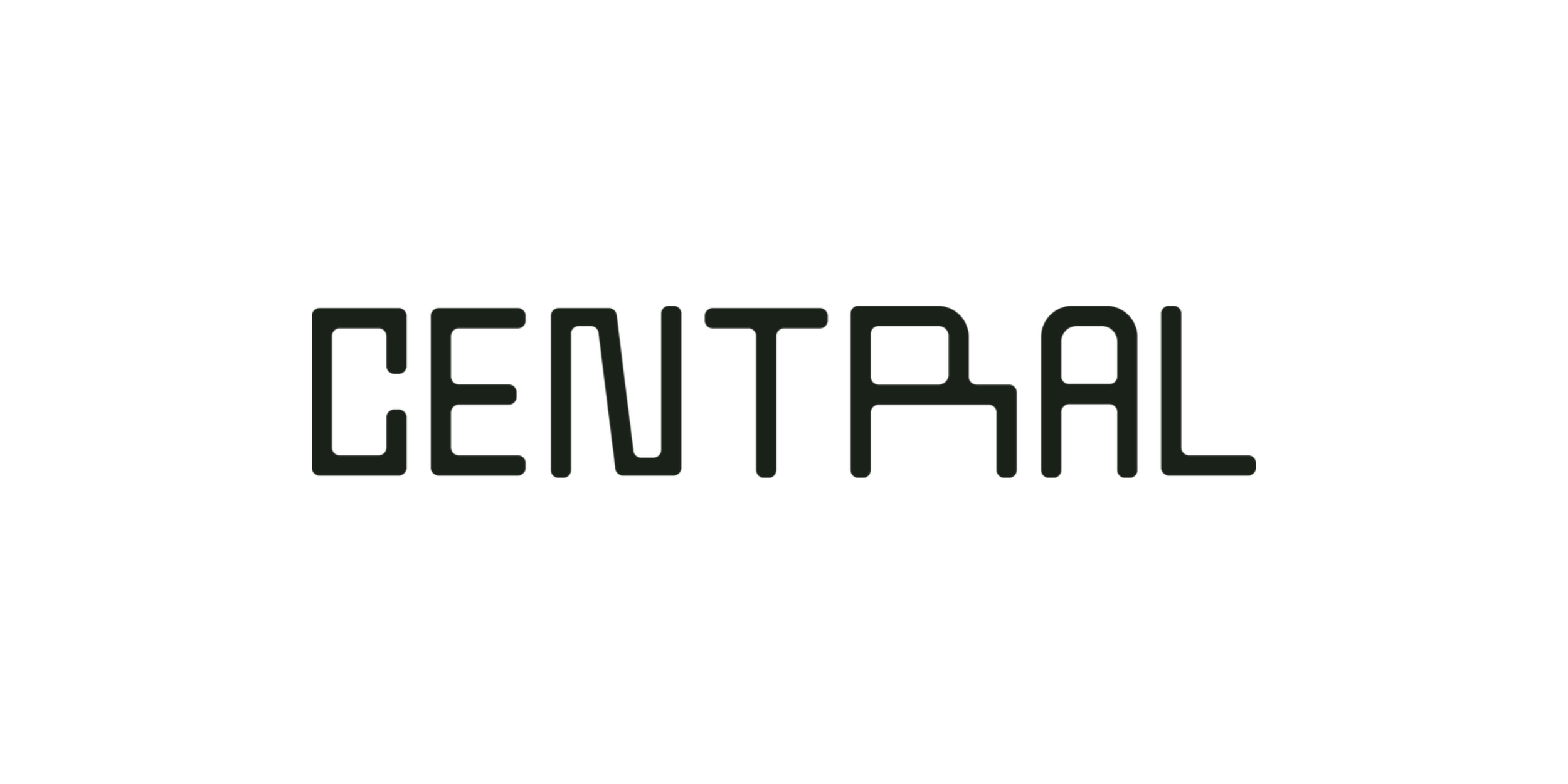 Black background with the words 'Central' written in stylized light green font.