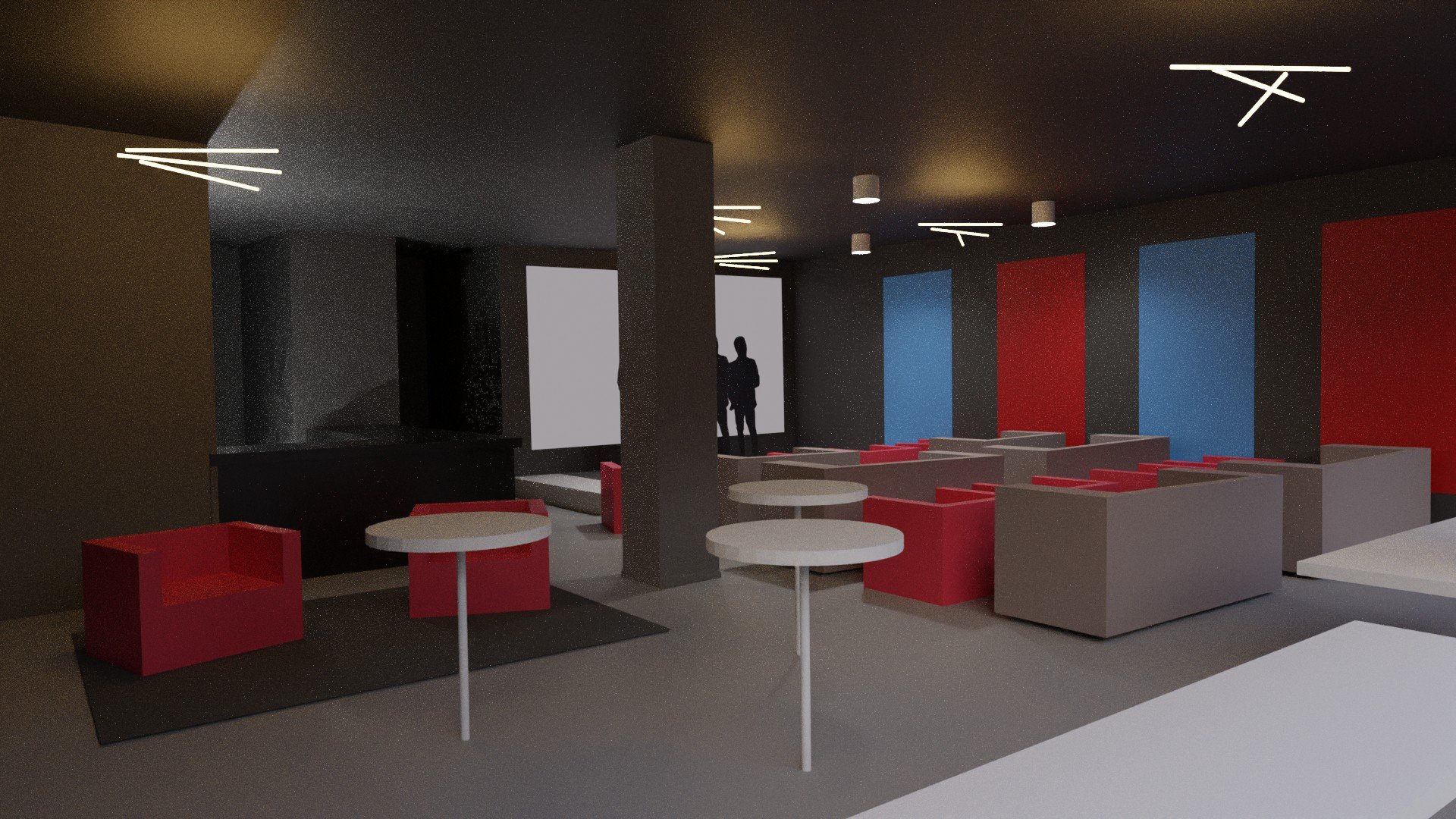 Visualization of how the attendees will experience the space upon arrival