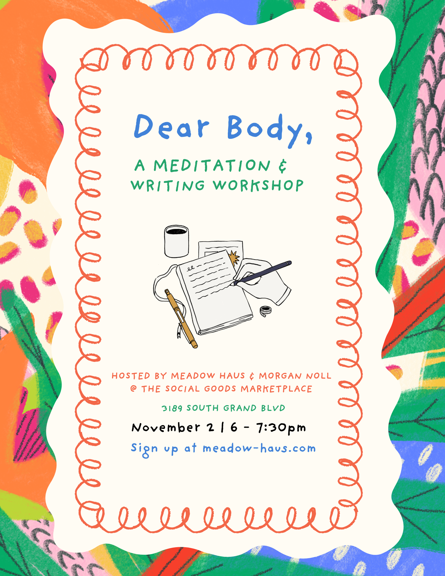 Dear Body: A Meditation and Writing Workshop