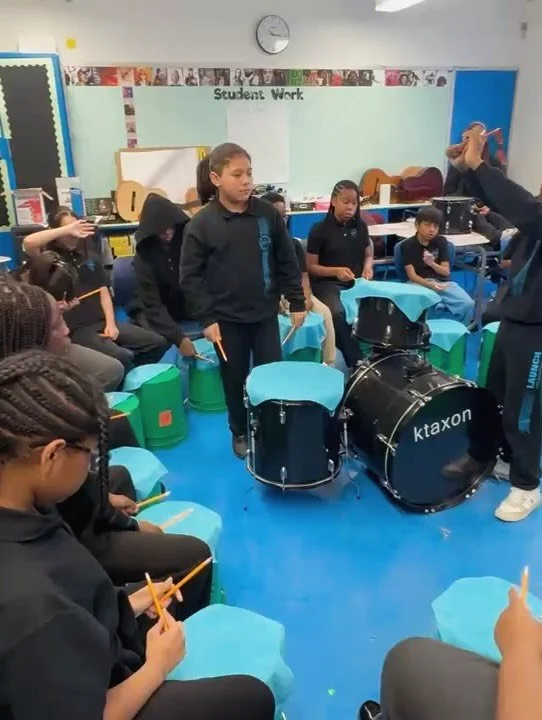 Shout out to Ms. Tori for a growing music program at Launch. This year students have been learning to play different instruments like drums and guitar. Our students can&rsquo;t wait to show off their skills soon ! 🎸🥁🚀