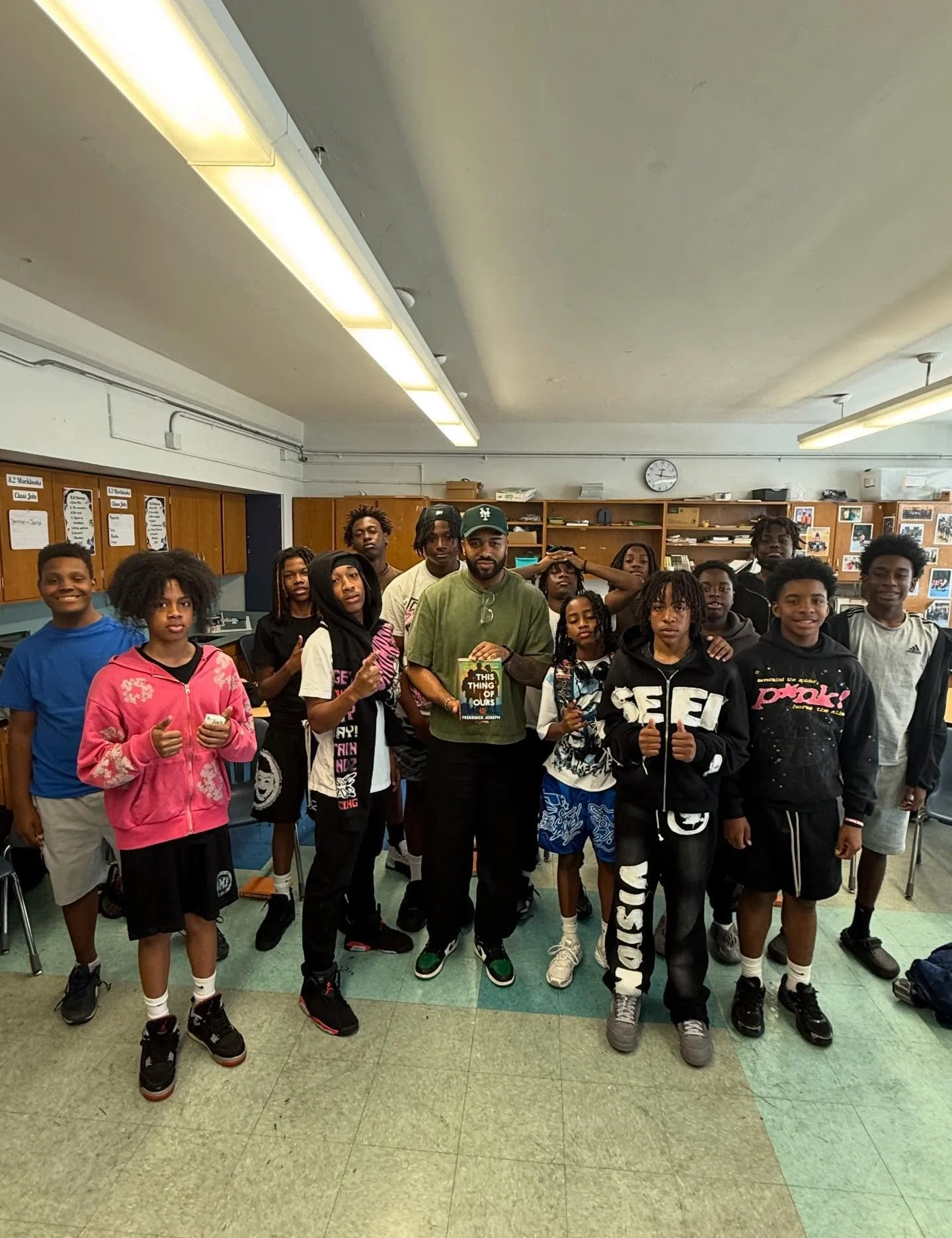 We are so lucky that @fredtjoseph took the time to come chat with our basketball team about his book This Thing Of Ours, which they&rsquo;ve been reading in crew. He talked about life and dreams beyond the court, how he was inspired to become a write