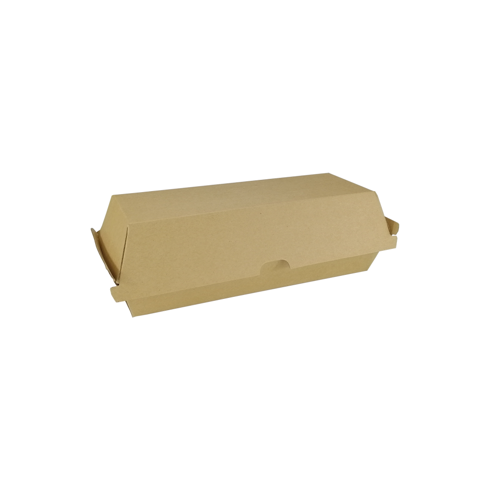Hotdog Kraft Clamshell Containers
