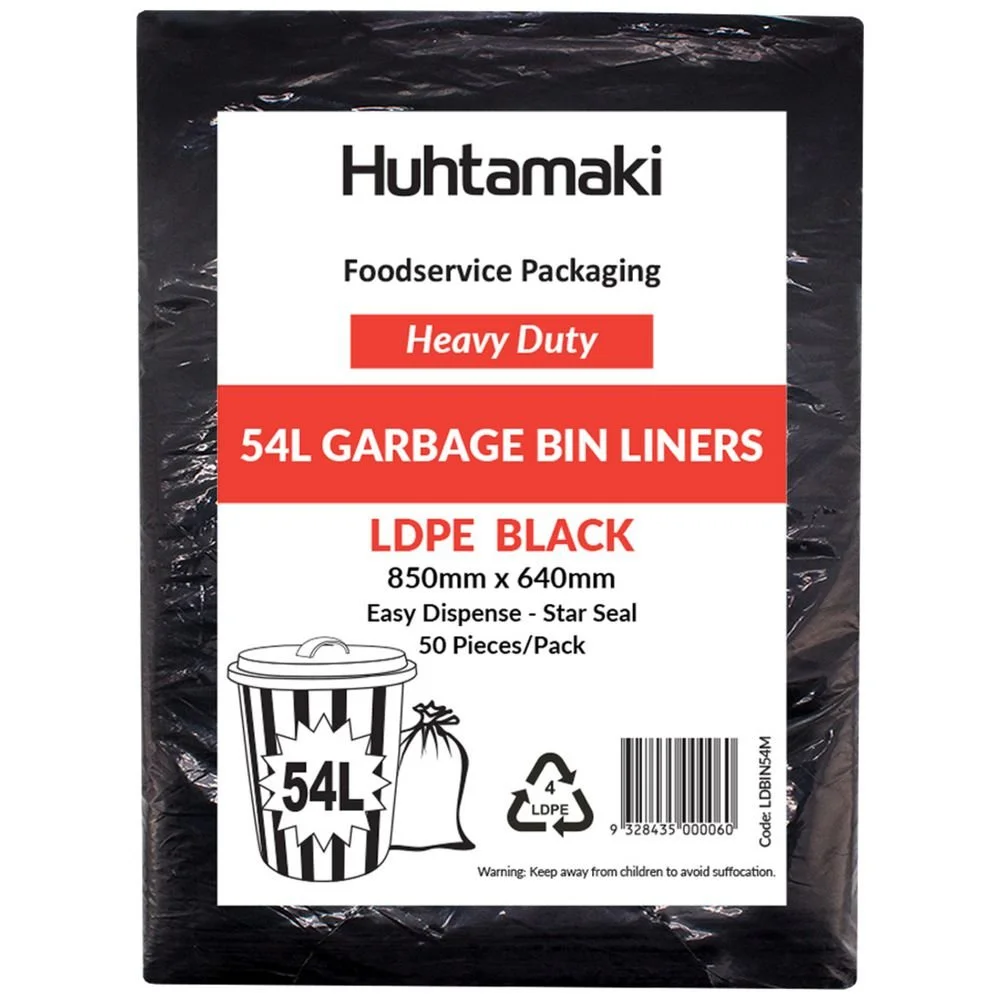 54L Heavy Duty Garbage Bin Liners
