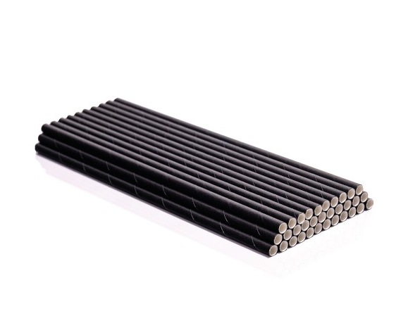 8mm Black Paper Straw