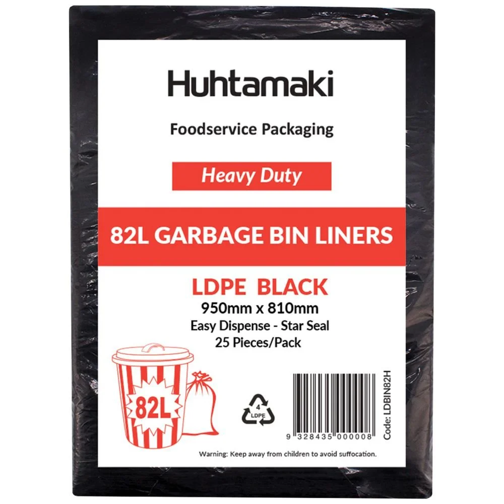 82L Heavy-Duty Garbage Bin Liners