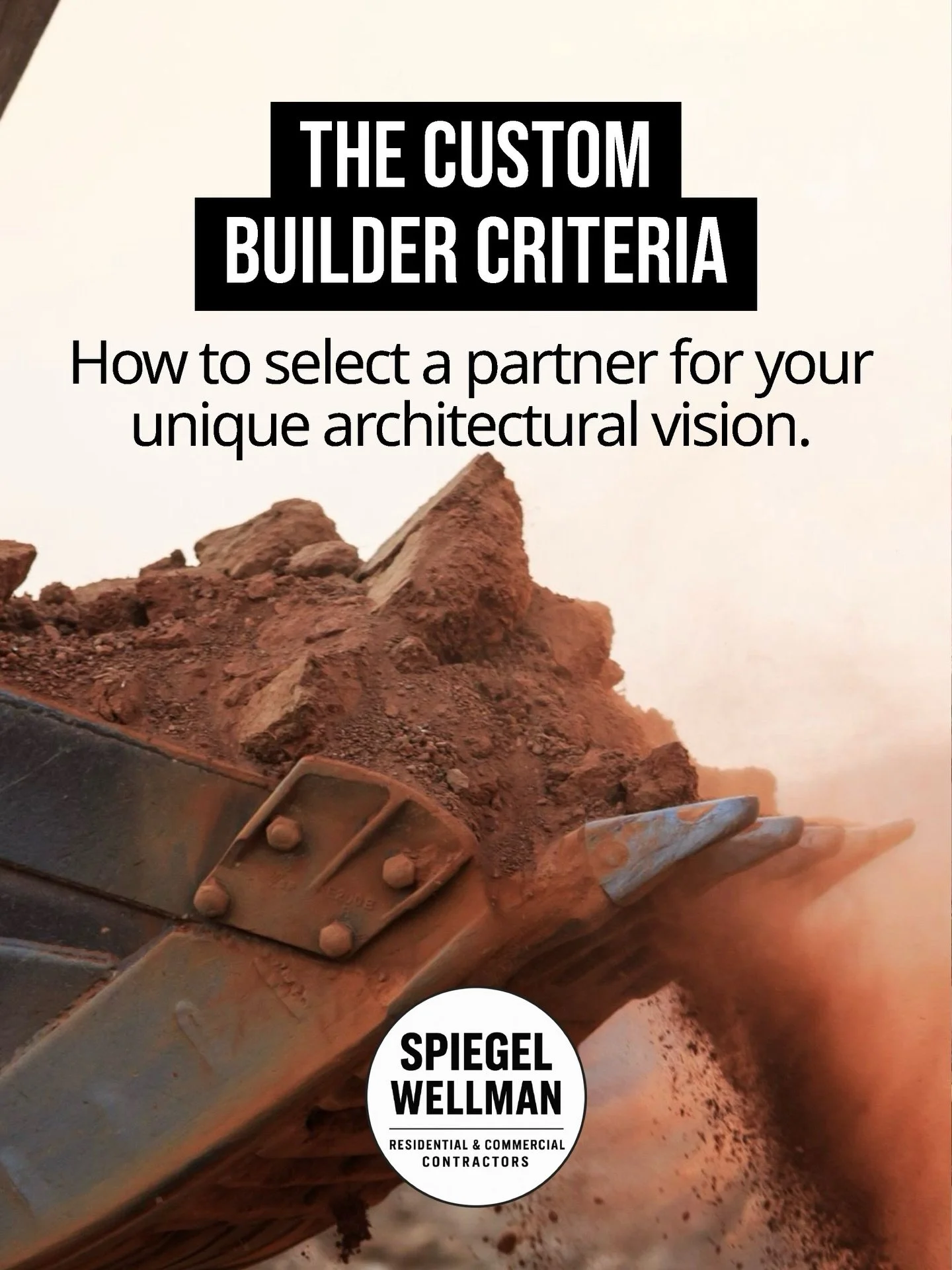 Your Custom Builder Criteria🛠️

A custom home is likely the most significant physical investment you will ever make. It requires a level of precision and advocacy that goes far beyond standard contracting.

At Spiegel Wellman, we view the custom bui