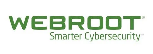 Webroot logo with the tagline Smarter Cybersecurity.
