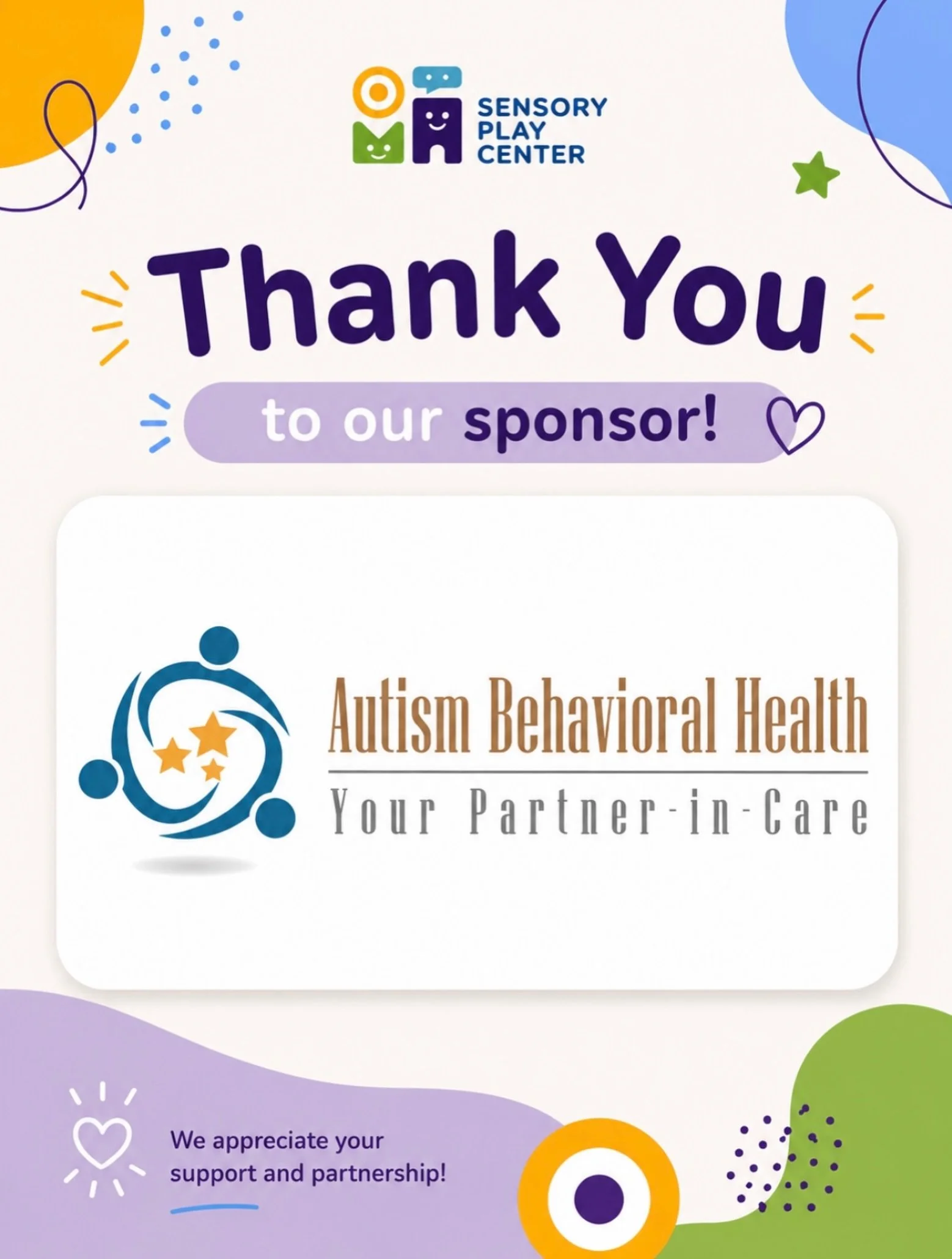 Sponsor Spotlight: Autism Behavioral Health 🩵

We&rsquo;re so honored to welcome Autism Behavioral Health to our community of partners! ✨

Based right here in Connecticut, ABH is a team of Licensed Behavior Analysts and Behavior Technicians providin