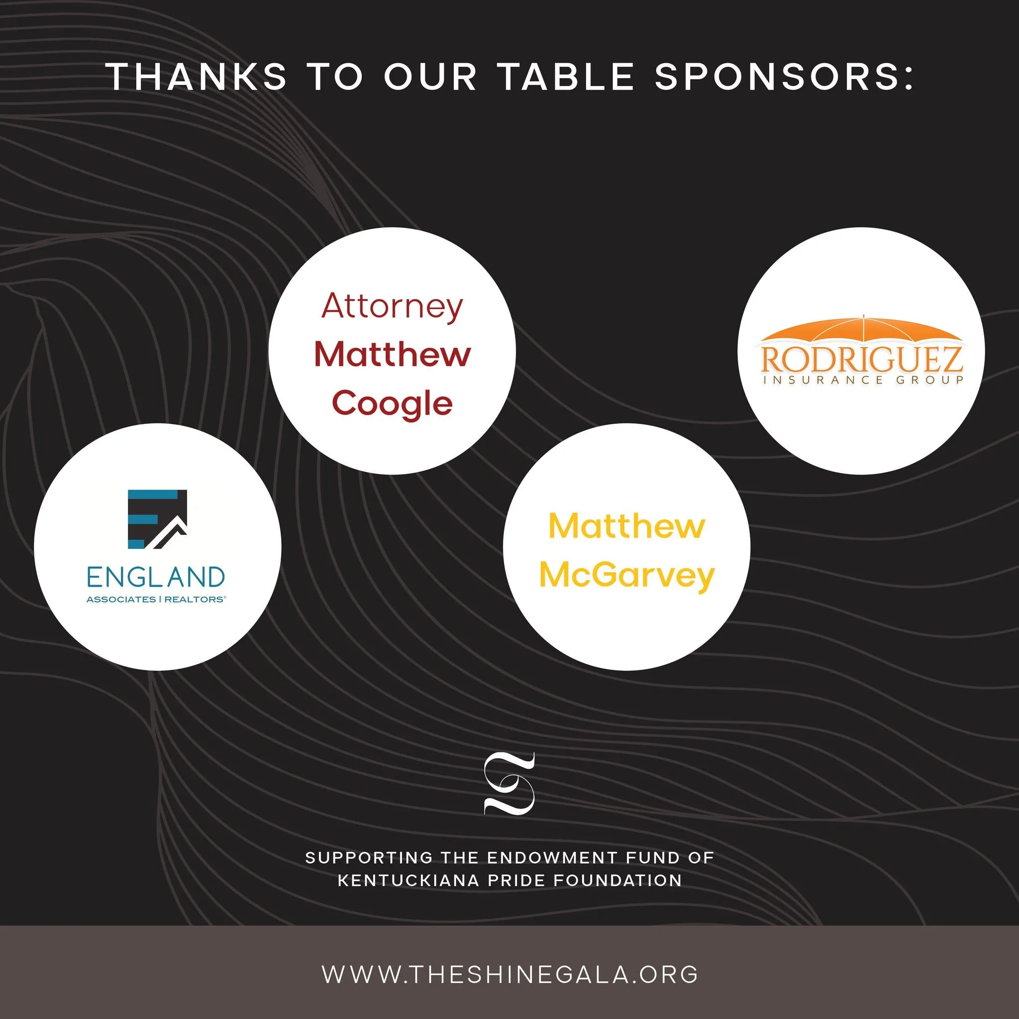 We would like to express our sincere gratitude to our Table Sponsors, @englandassociates @rodriguezinsurancegroup @humana @evomortgage @myriadhotelky @christinaburtonevents @mthomasunderwood 
@makersmark Jefferson County Teachers Association, Matthew