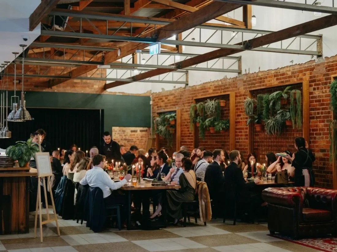 Post Office Hotel Dining Hall Space With Guests Seated For A Wedding