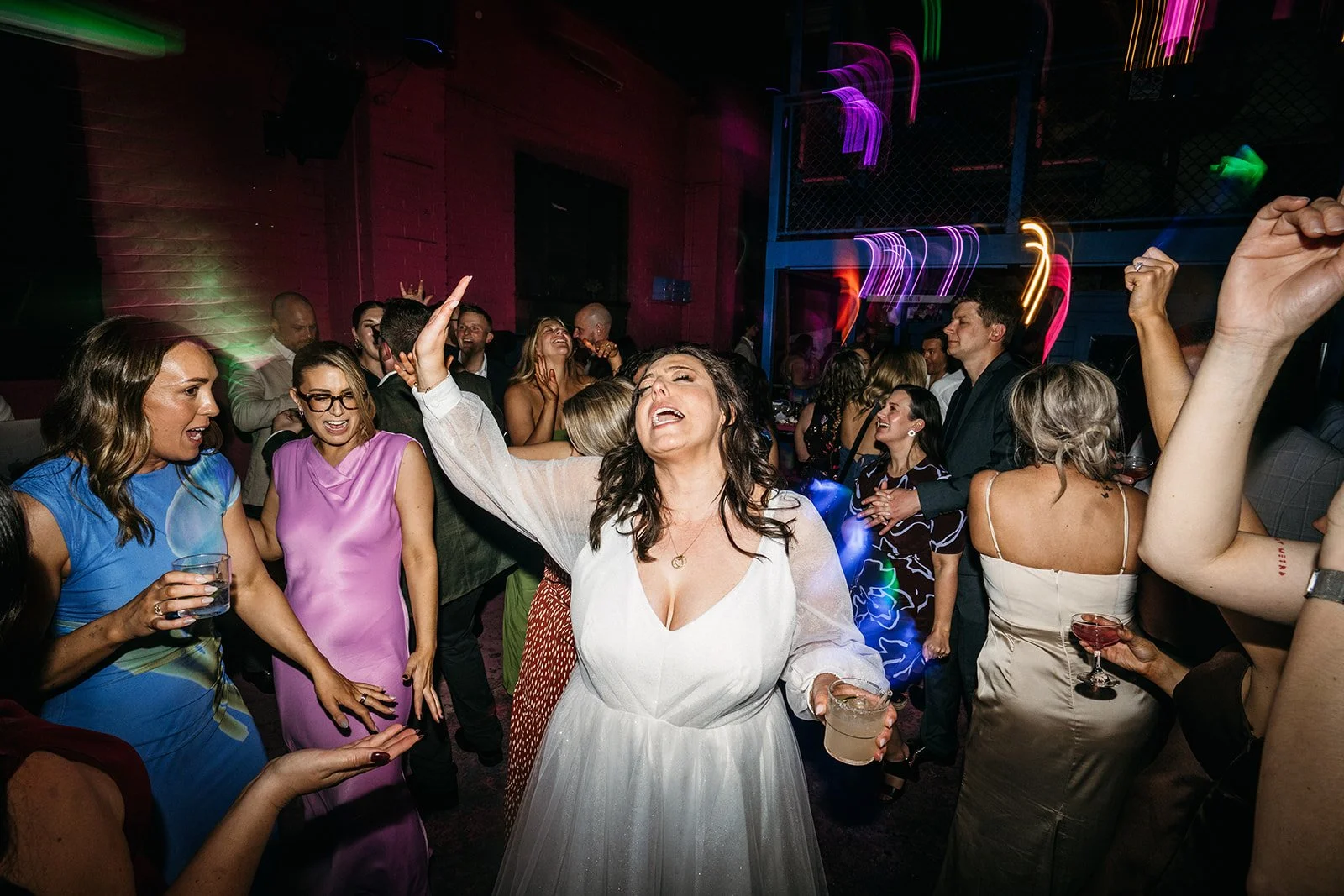 Real wedding: Electric vibes at Evie’s Disco Diner
