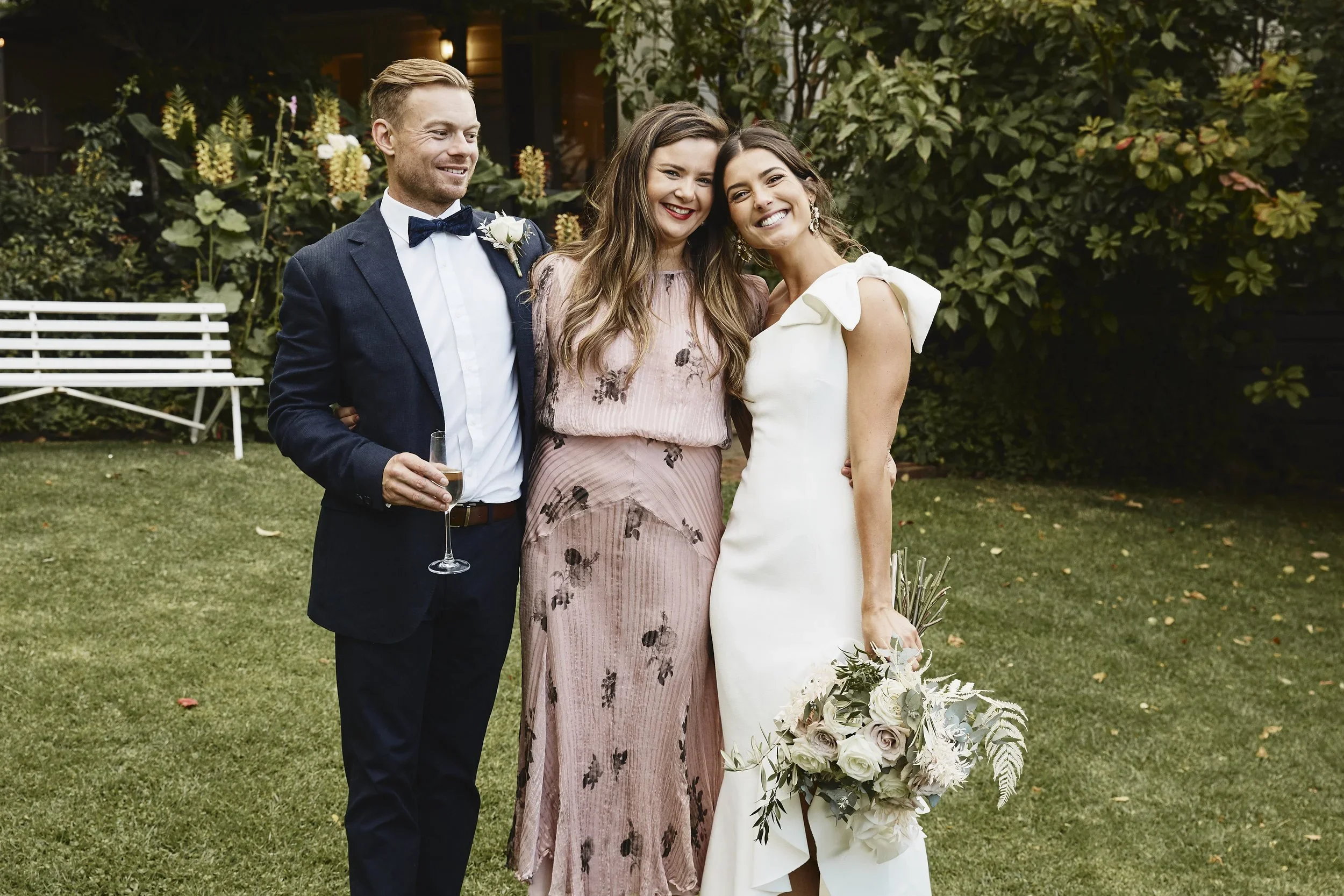 Marriage Celebrant Liz Shaw Sharing A Photo With A Couple That Just Got Married In Melbourne