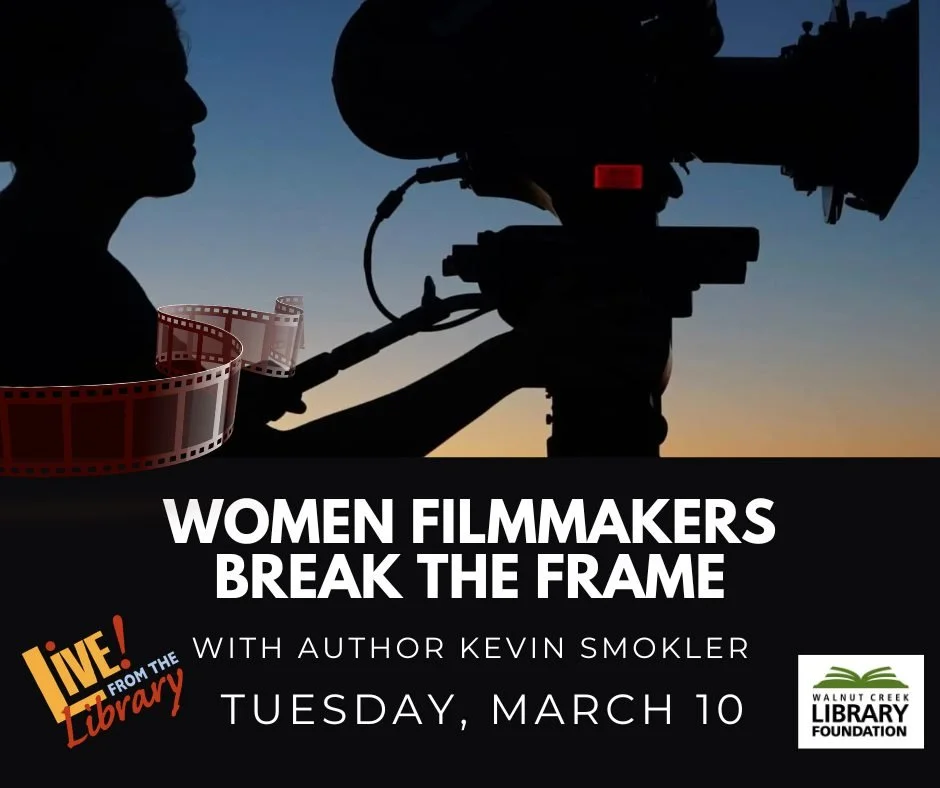 Our next "Live from the Library" is next Tuesday! Author Kevin Smokler will be in conversation about his book Break the Frame, based on interviews with 24 groundbreaking women filmmakers who reshaped Hollywood on their own terms.
The evenin