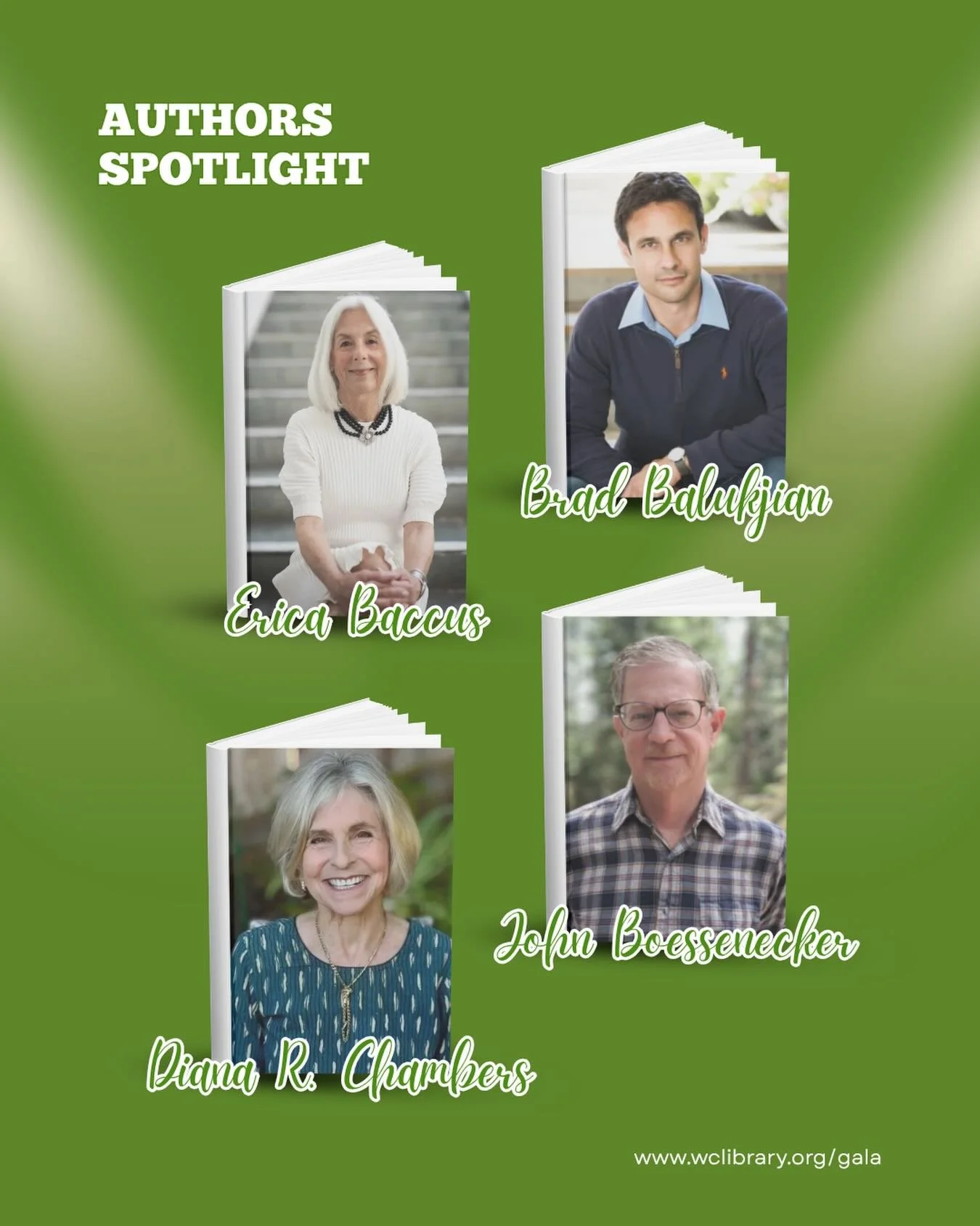 This year&rsquo;s Authors Gala is bringing together four remarkable authors: Erica Baccus, Brad Balukjian, John Boessenecker, and Diana R. Chambers.

We&rsquo;re looking forward to an evening of great stories, thoughtful conversation, and a room full