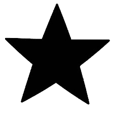 Outline of a five-pointed star.