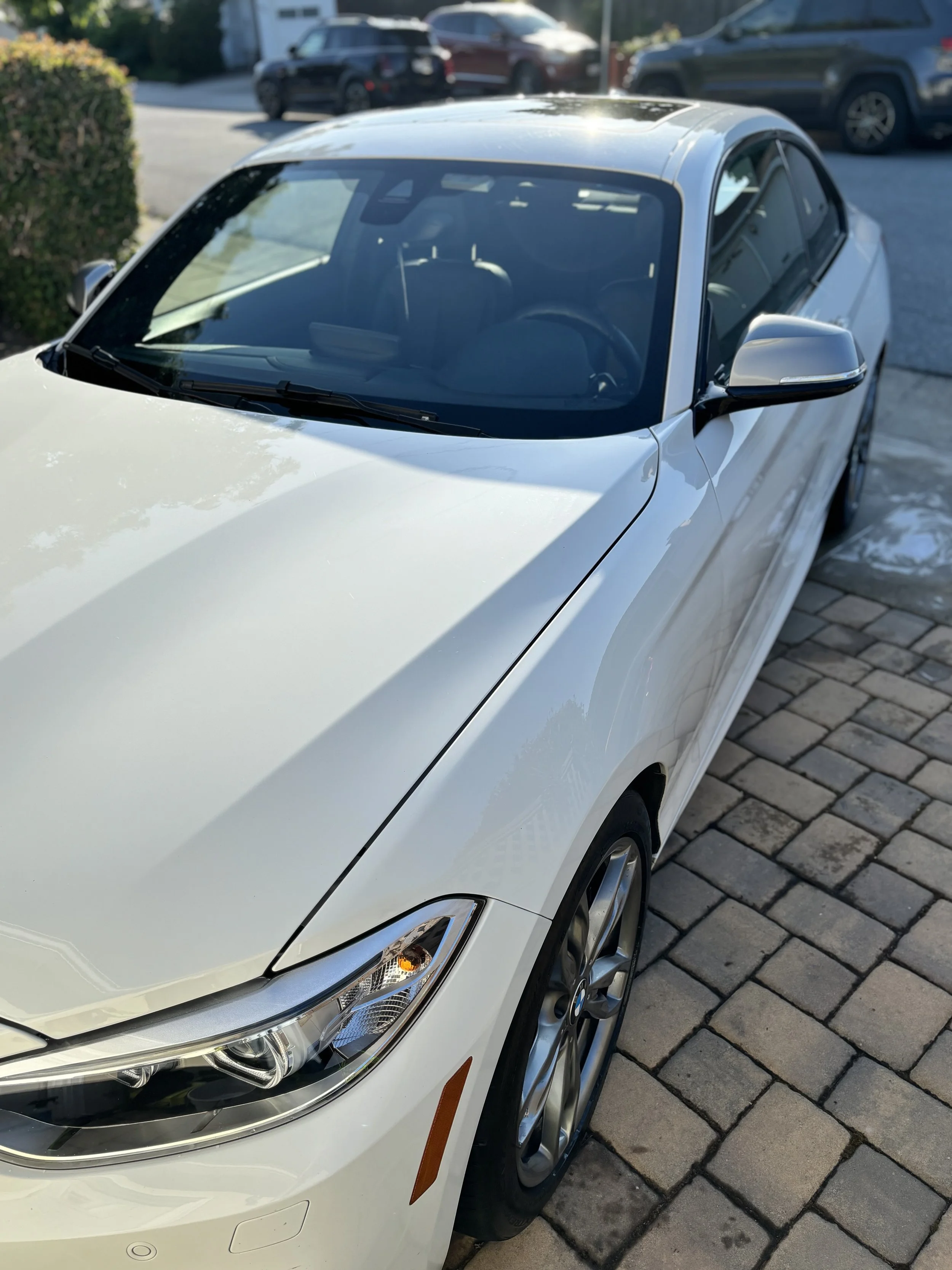 Applying ceramic coating to car hood for long-lasting protection