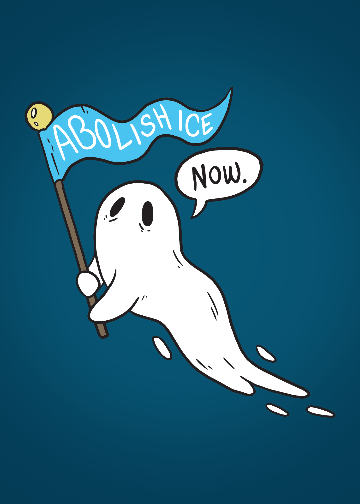 Abolish ICE Ghost • 5x7 Print