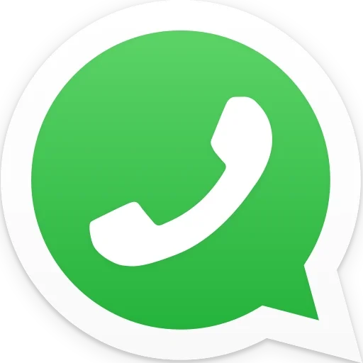 Green WhatsApp icon with a white telephone receiver inside a speech bubble.
