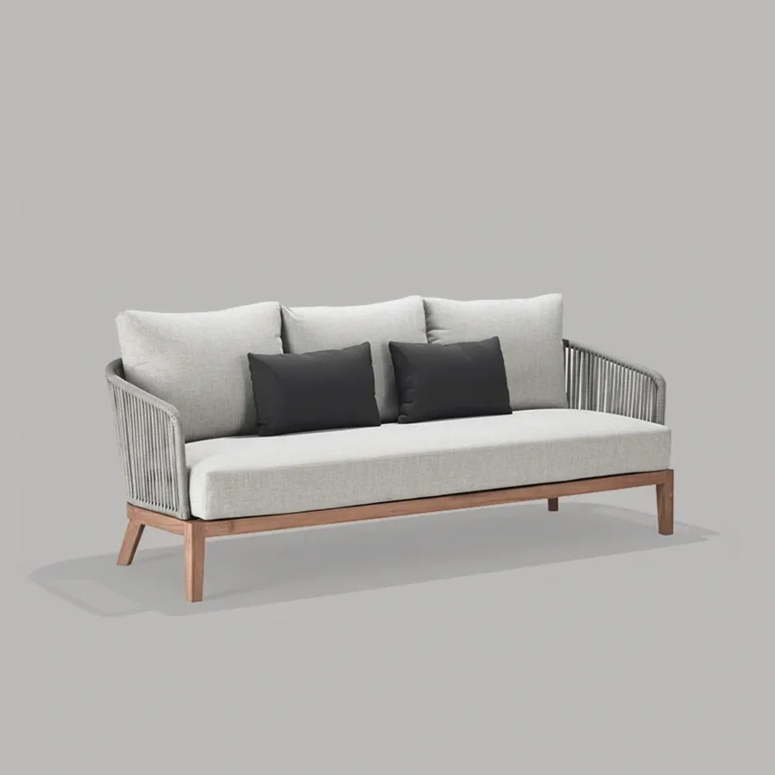 Mainz Wood Sofa 3 Seater