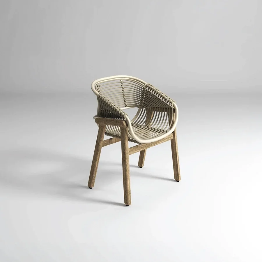 Line Dining Armchair — Wooden Base