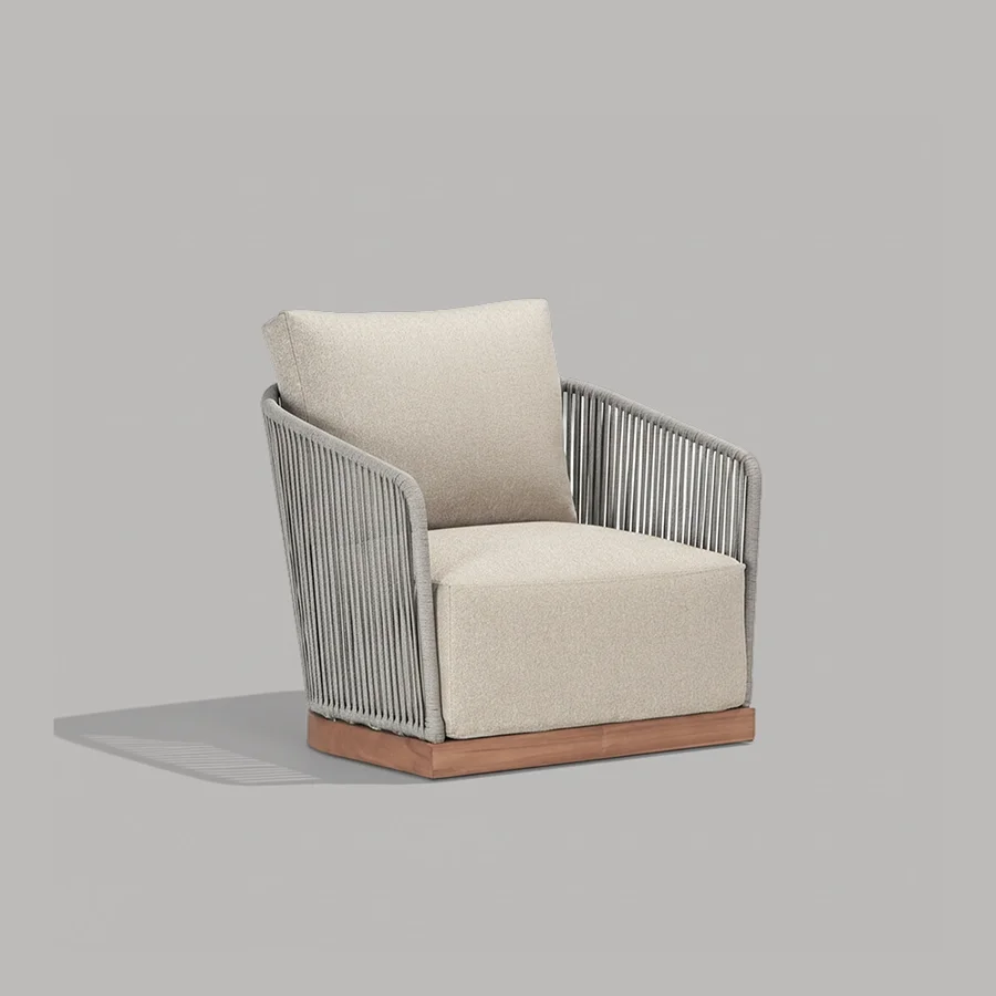 Mainz Wood Swivel Armchair