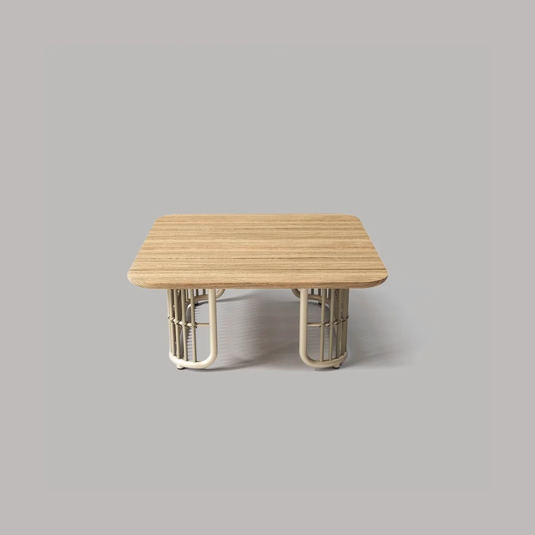 Line Square Coffee Table — Top Teak Wood