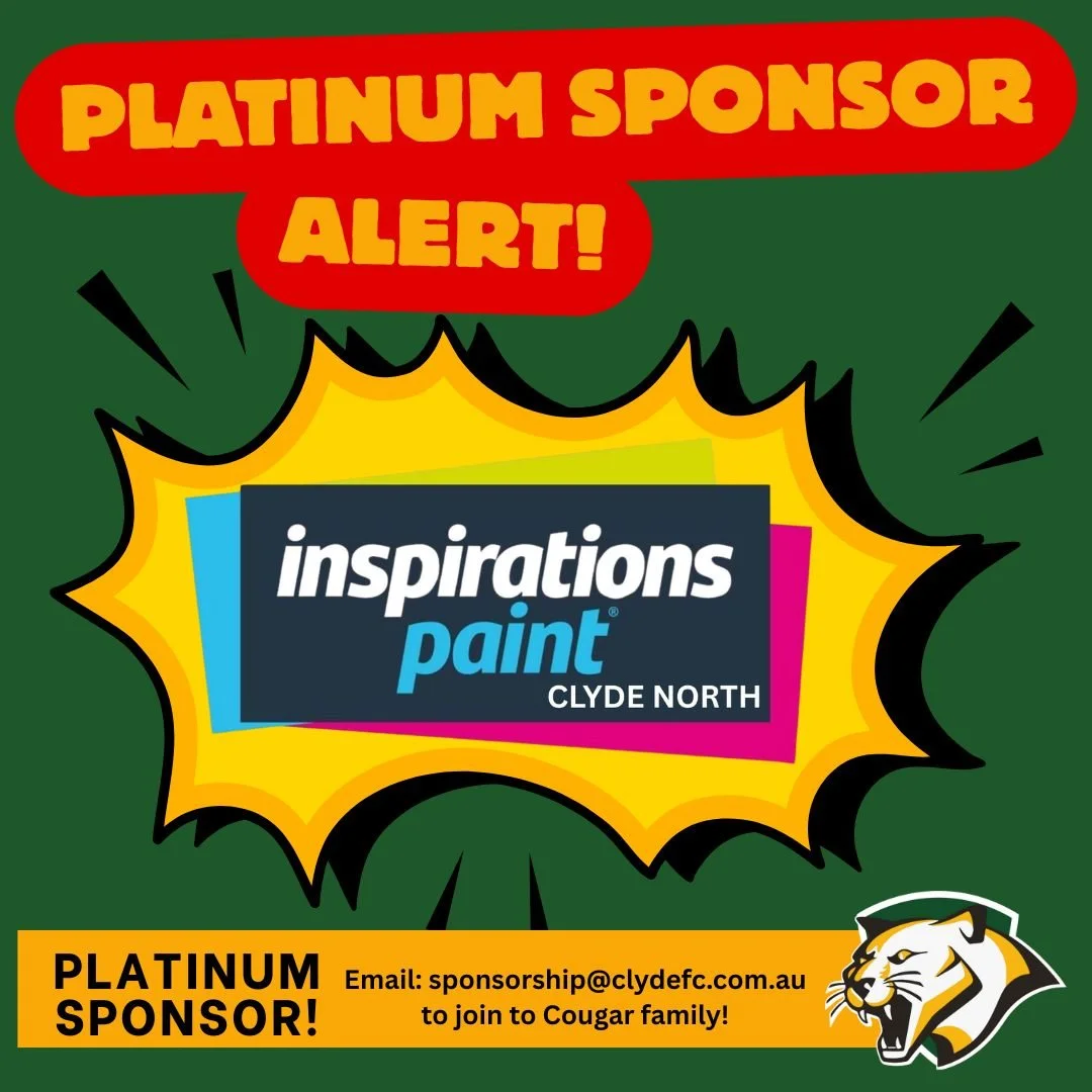 🚨🚨 PLATINUM SPONSOR APPRECIATION 🚨🚨

We are incredibly proud to announce that Inspirations Paint Clyde North have re-signed as our Platinum Sponsor for another two seasons &mdash; making it four straight years of amazing support for the Clyde Cou