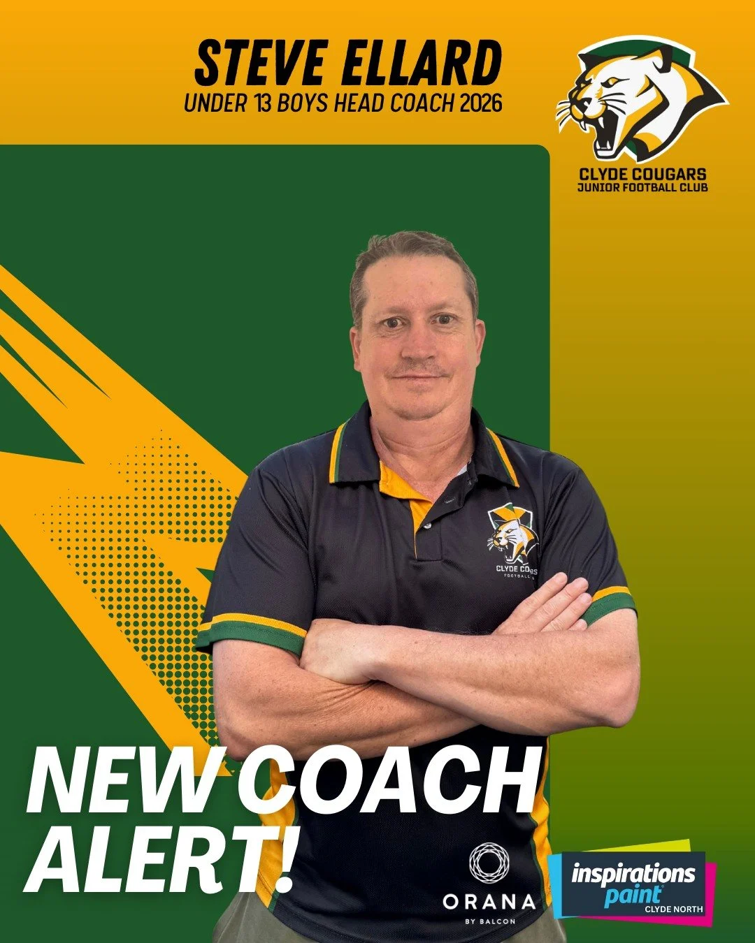 💚🔥 COACHING ANNOUNCEMENT! 🔥💚

We&rsquo;re excited to welcome Steve Ellard to the Clyde Cougars coaching group for the 2026 season!

Steve brings a vast amount of experience, with over 15 years of coaching experience, along with time umpiring at V
