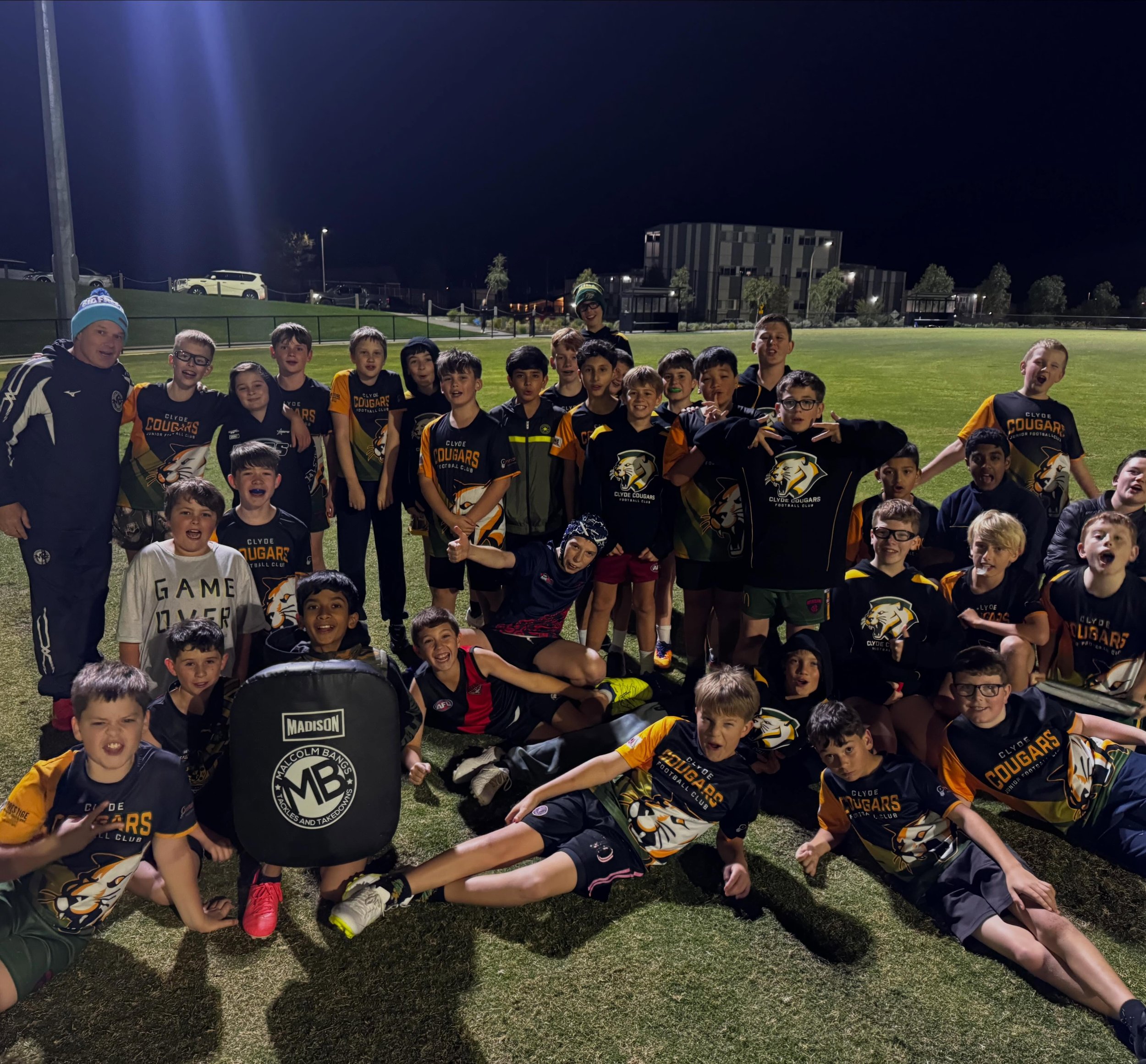 Thanks @malcolmbangstt for a great session down at the Cougars. The kids had an absolute blast and we can&rsquo;t wait to see them put their tackling into action on the weekend.