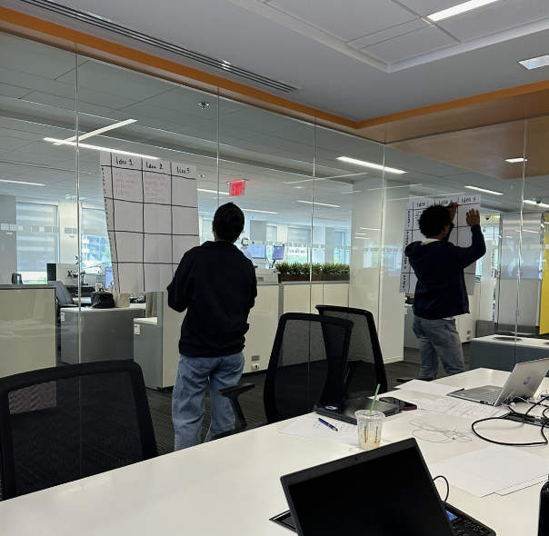 Leading design thinking session for Bloomberg Tax High School Externship Intern Program