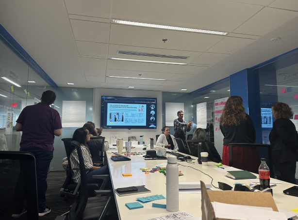 Leading workshop with members of content team to promote design thinking and collaboration